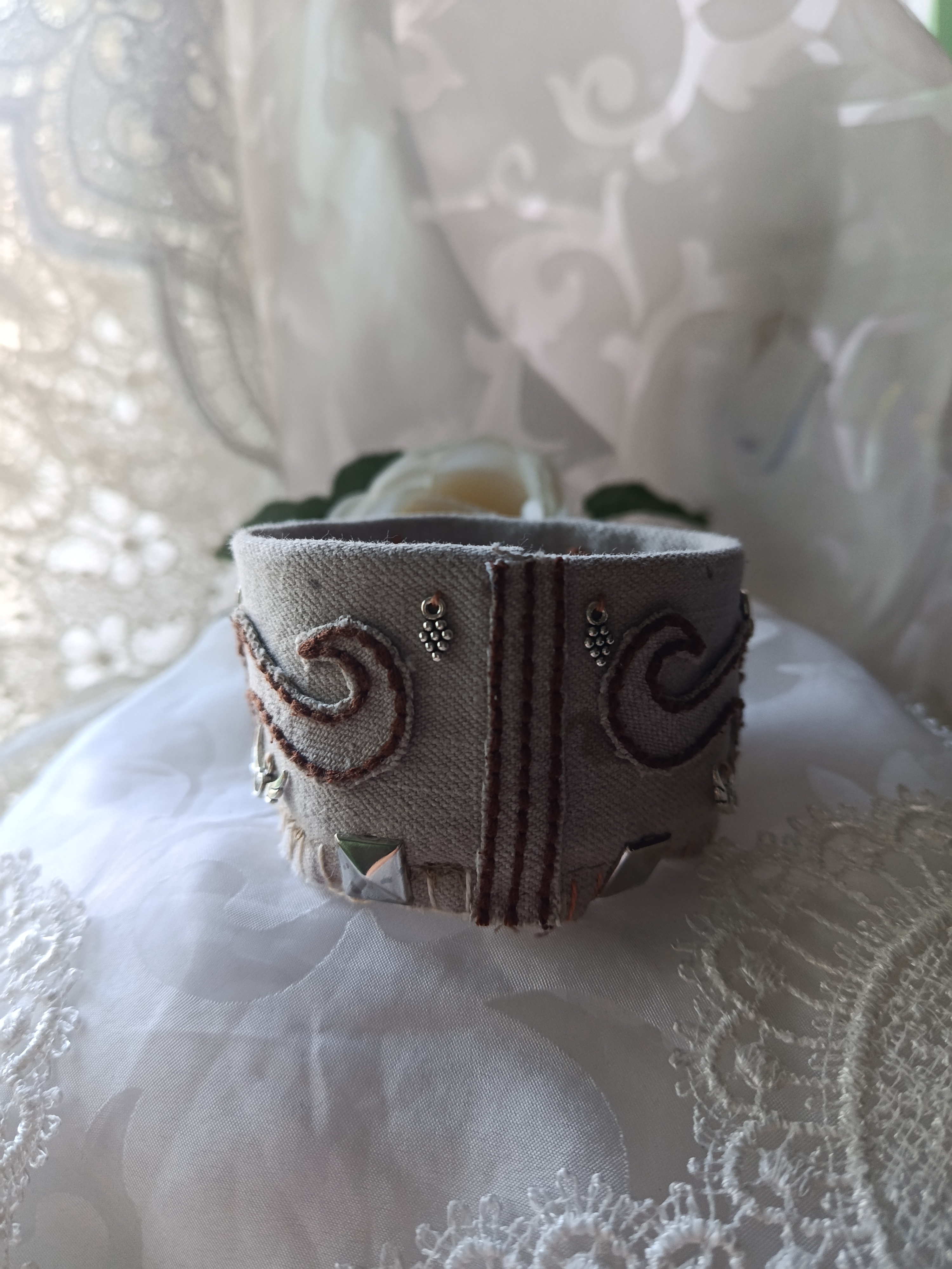 Embrace mystical boho charm and true eco-sustainability with this extraordinary handcrafted upcycled cuff bracelet!, photo 4