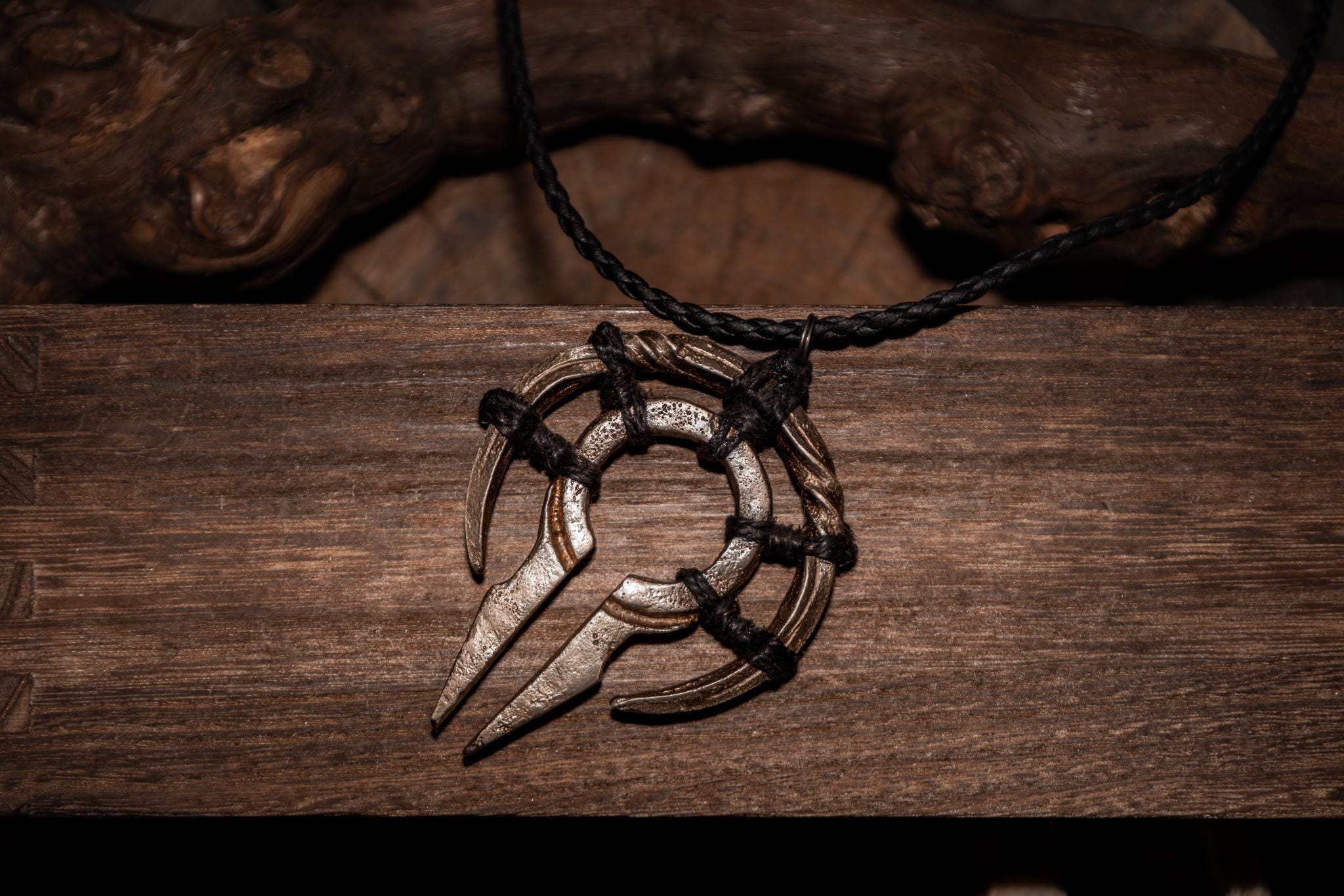Midsommar Witch Talisman, Hand-cast bronze pendant, photo 4