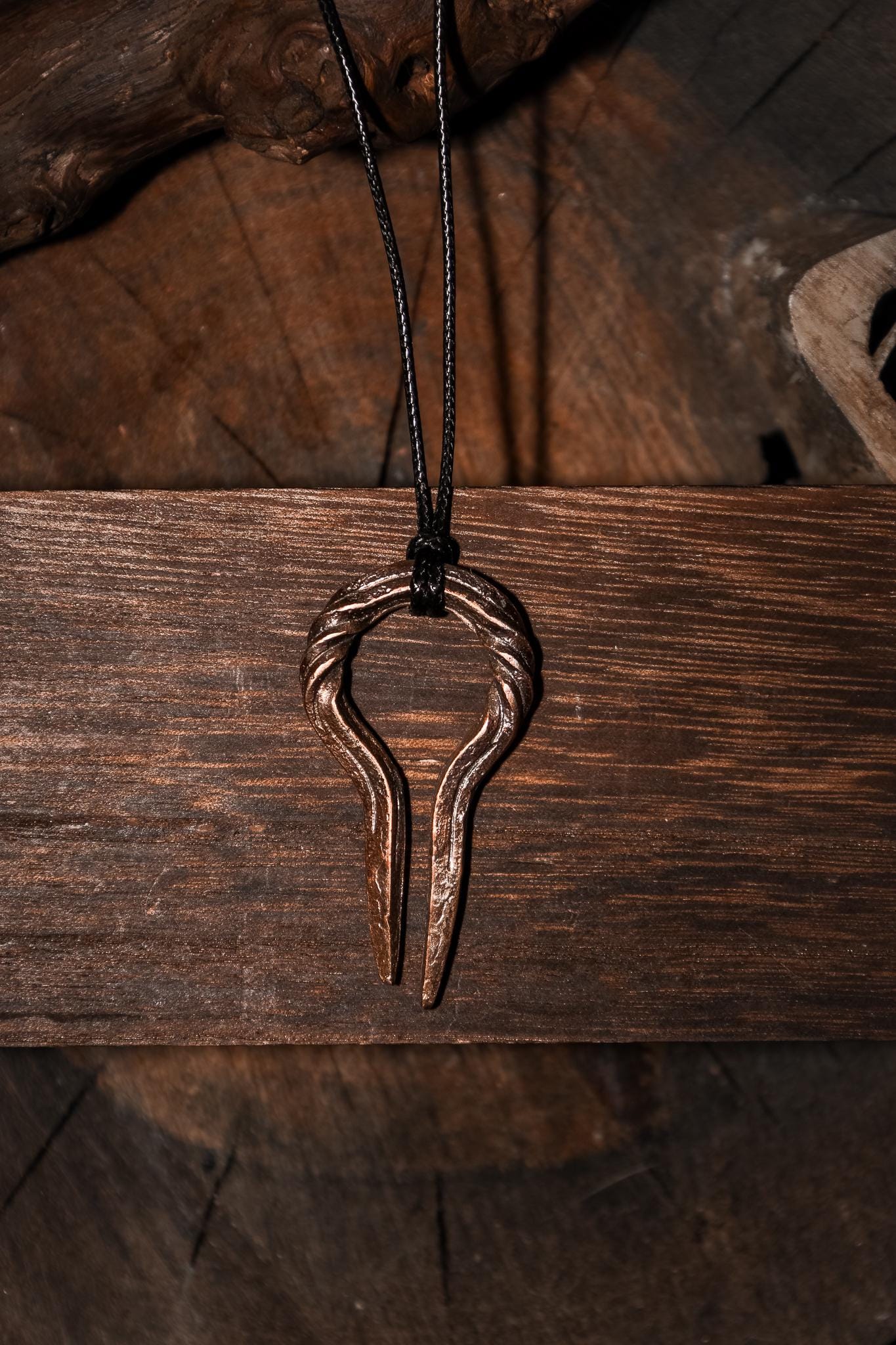 Hollow Sun - Bronze Talisman, Dark Fantasy pendant