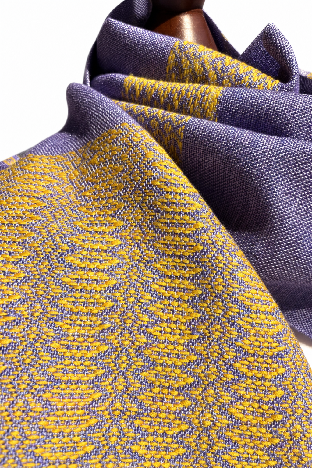 Hand-woven Purple Yellow silk scarf: Lightweight Hand-Dyed Shawl, luxus accessory, Custom monogram, photo 3