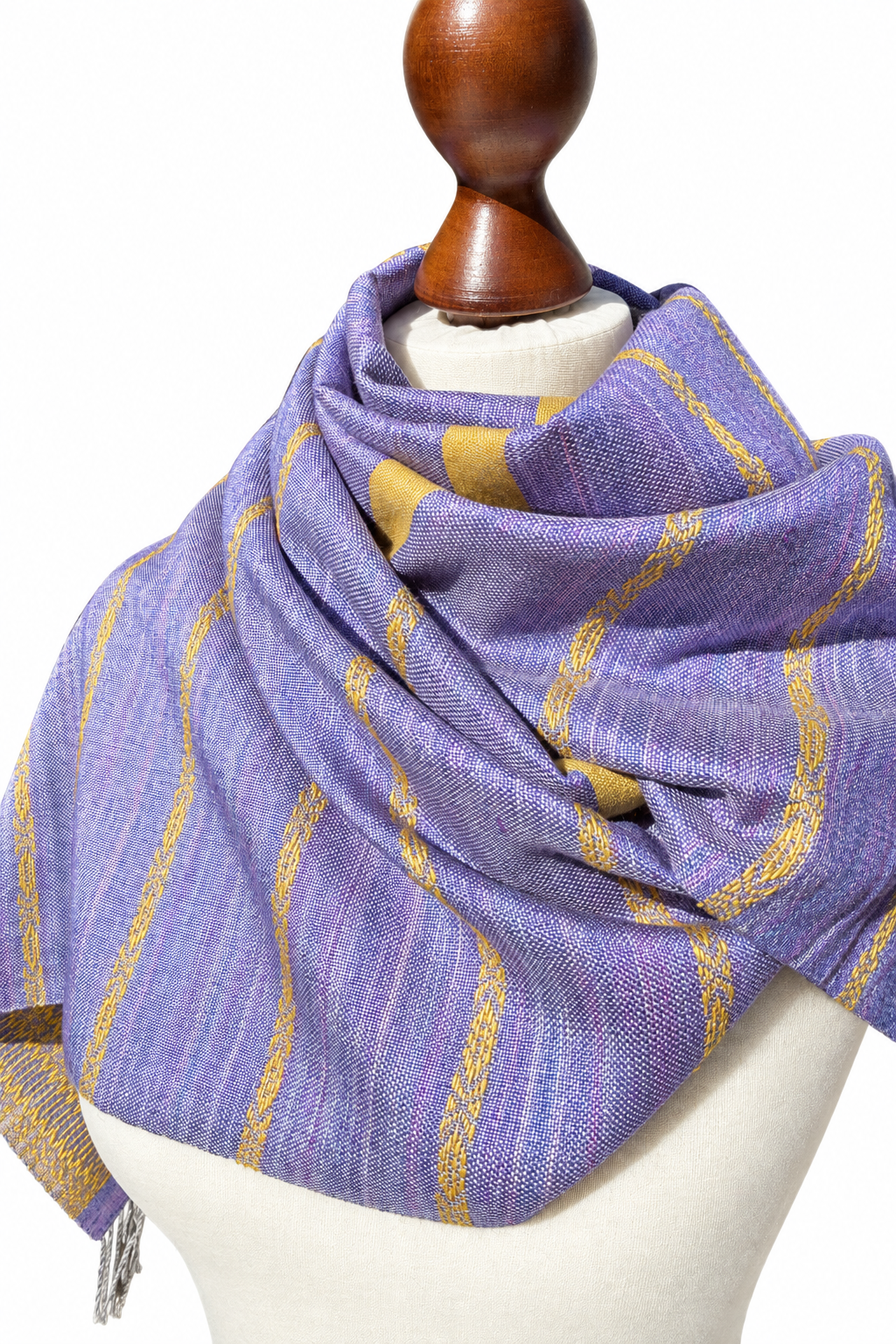 Hand-woven Purple Yellow silk scarf: Lightweight Hand-Dyed Shawl, luxus accessory, Custom monogram, photo 5