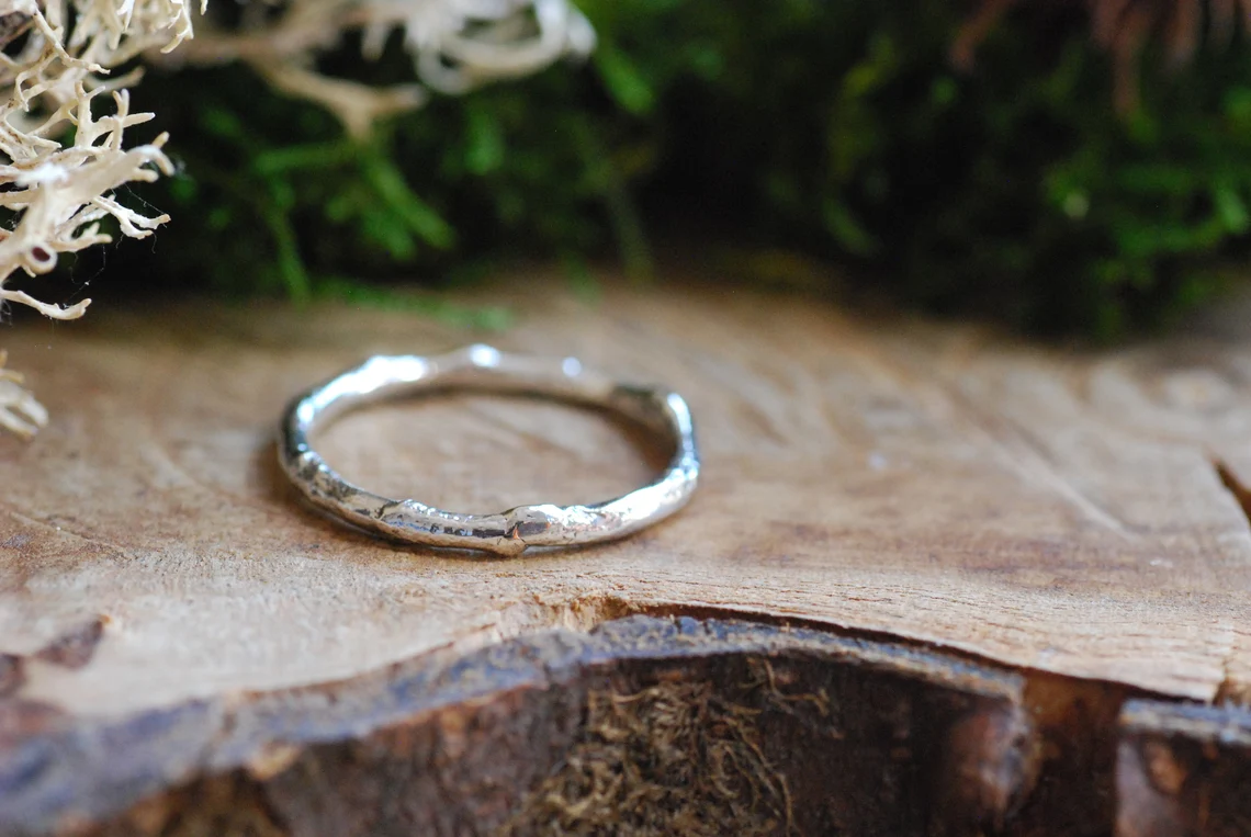 Sterling Silver Ring - Melted Form Perfect For Stacking, photo 6