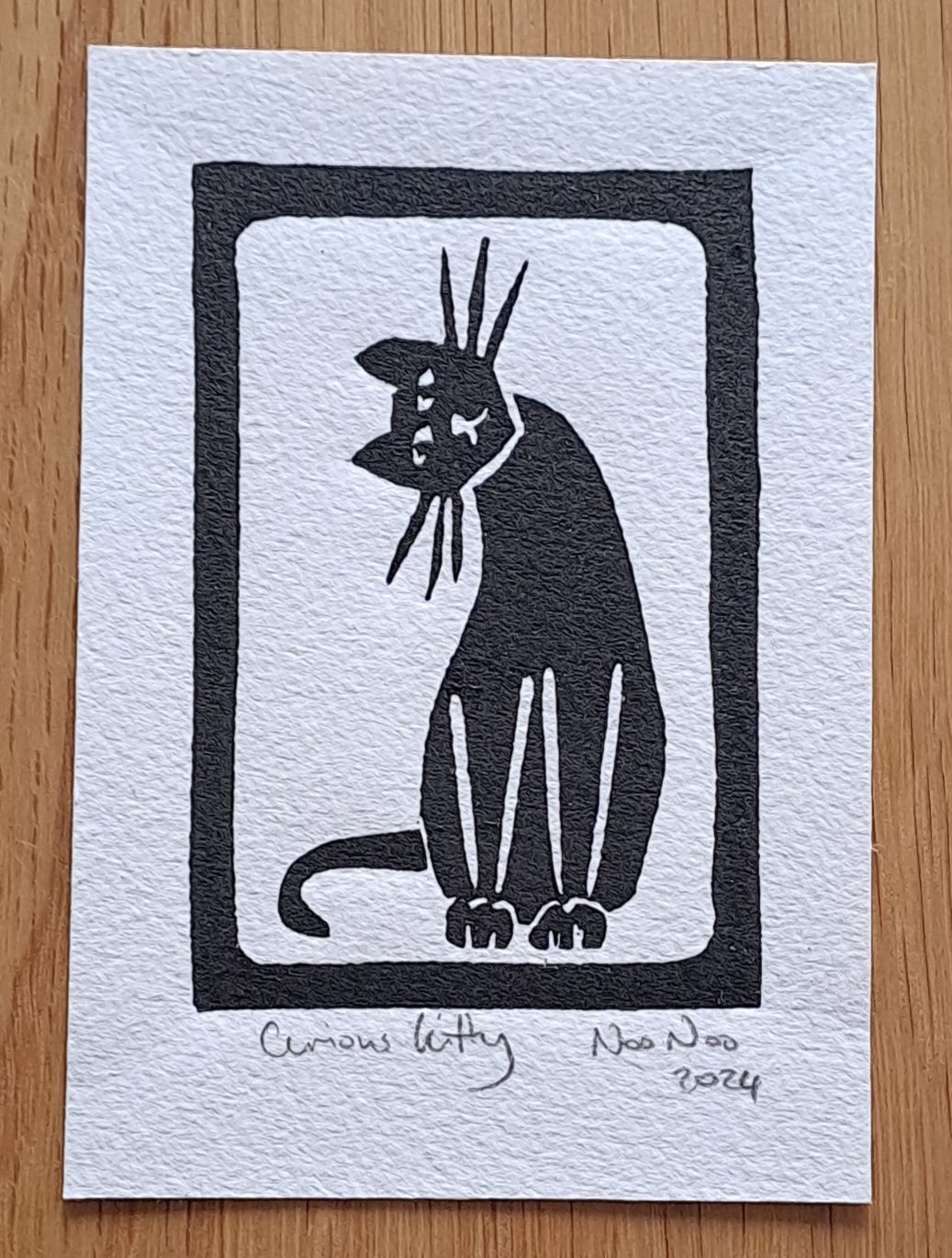 Curious Kitty, Blank greeting card, photo 2