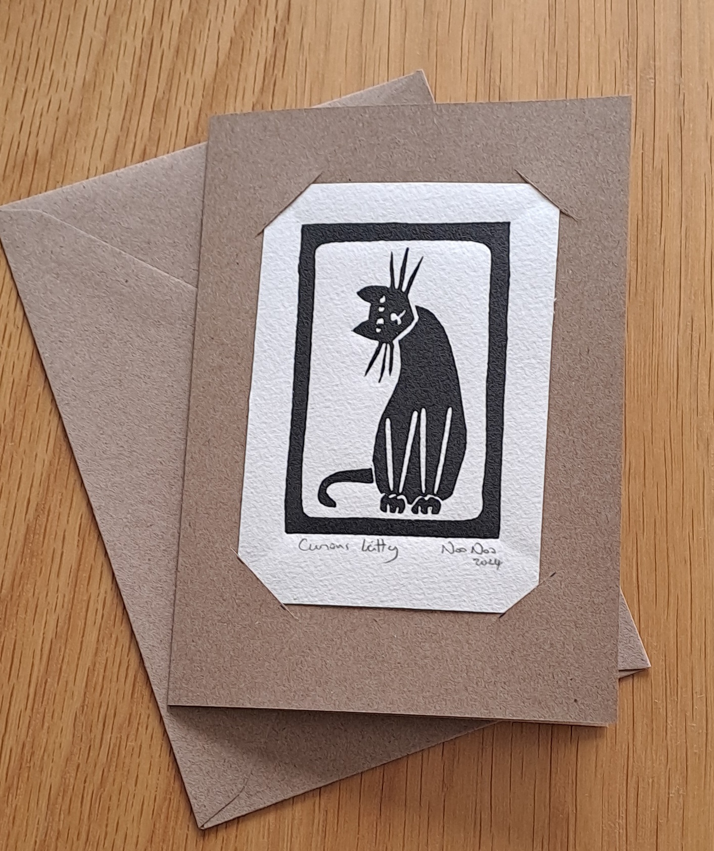 Curious Kitty, Blank greeting card, photo 3