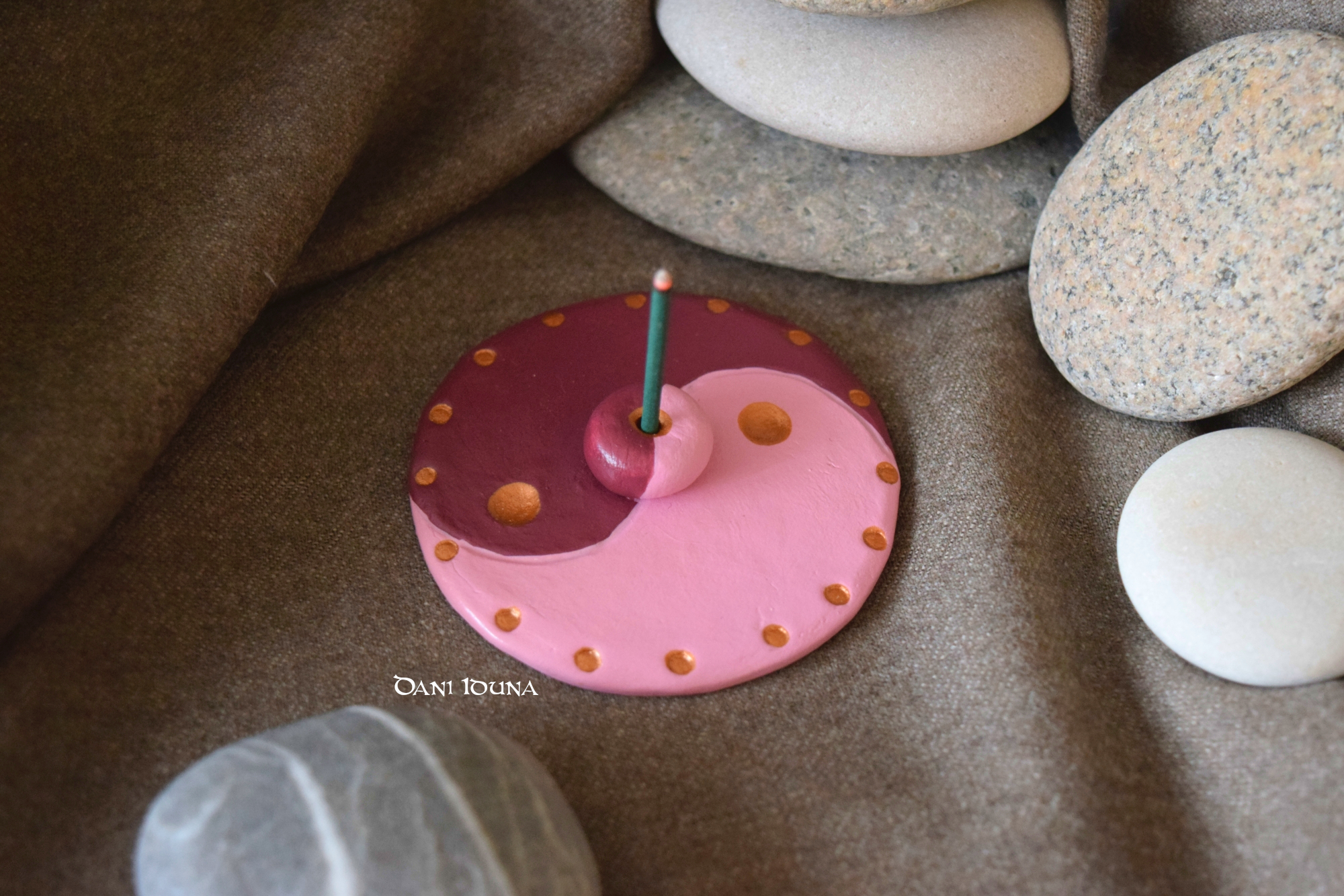 Yin Yang Incense Stick Holder | Colorful Clay Incense Holder | Gift Set – Meditation, Yoga, Decor, photo 3