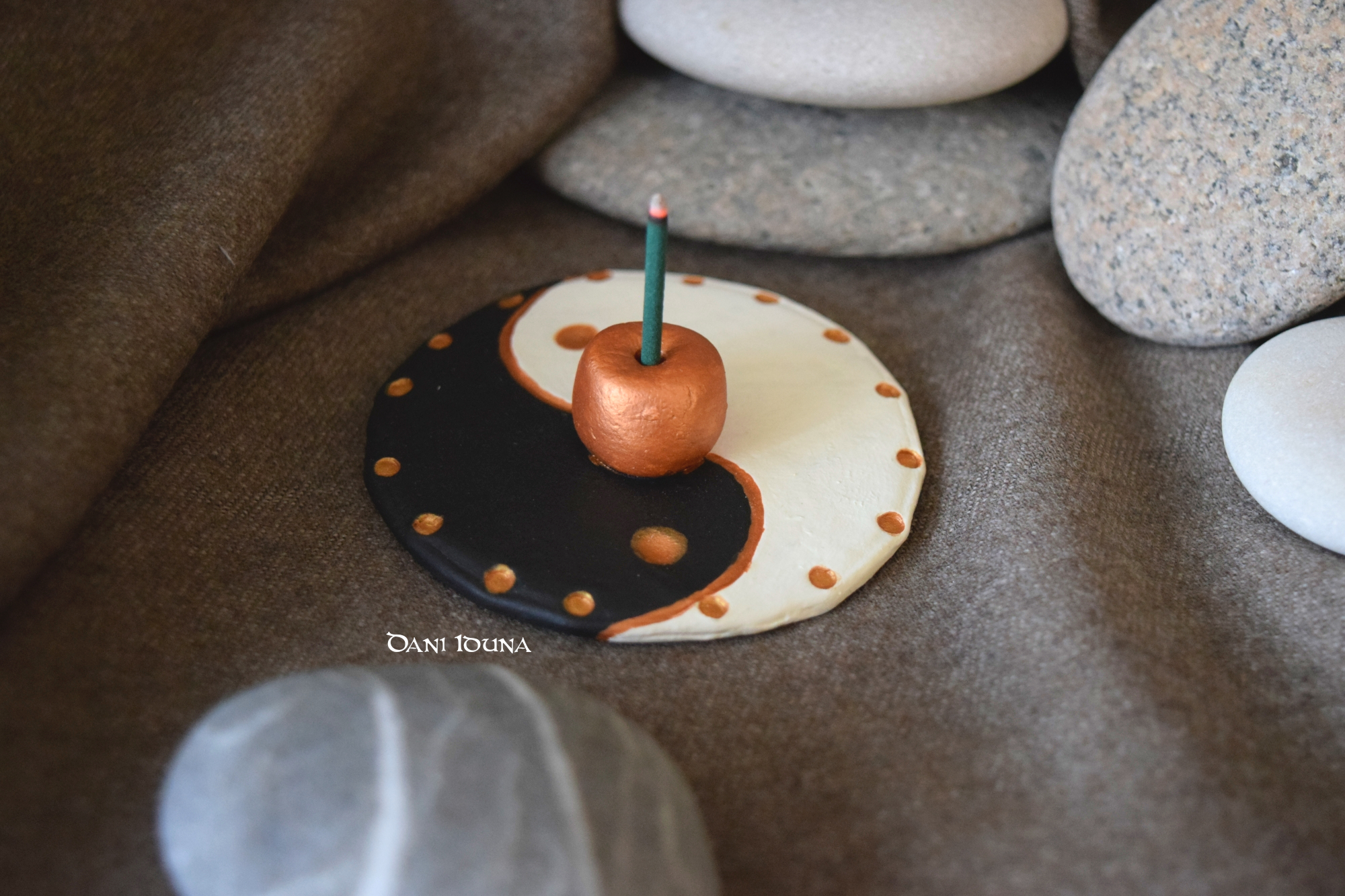 Yin Yang Incense Stick Holder | Colorful Clay Incense Holder | Gift Set – Meditation, Yoga, Decor, photo 5