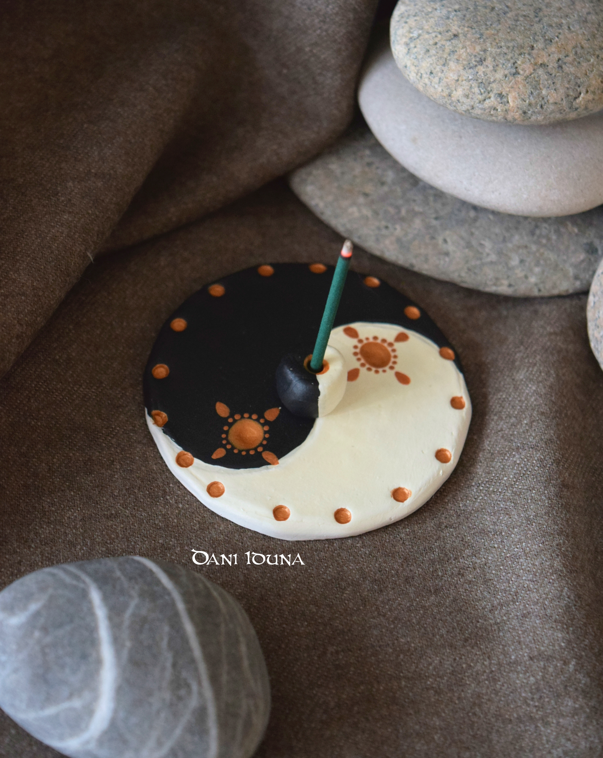 Yin Yang Incense Stick Holder | Colorful Clay Incense Holder | Gift Set – Meditation, Yoga, Decor, photo 2