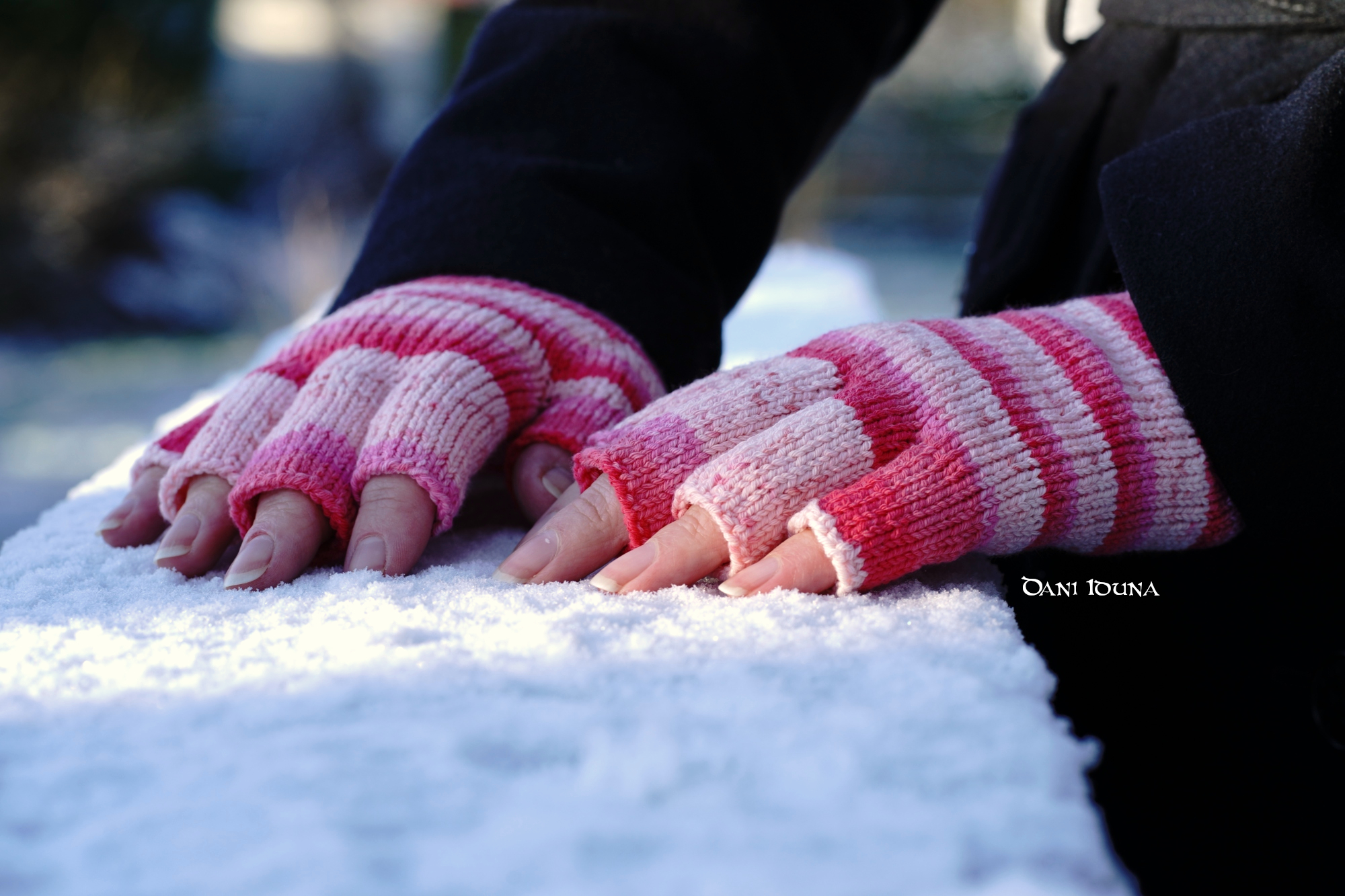 Knitted Leg Warmers Pink Pink, Half Finger Warmers Wool, Wrist Warmers Women's Handmade, Pink Hand Warmers Unique, photo 5