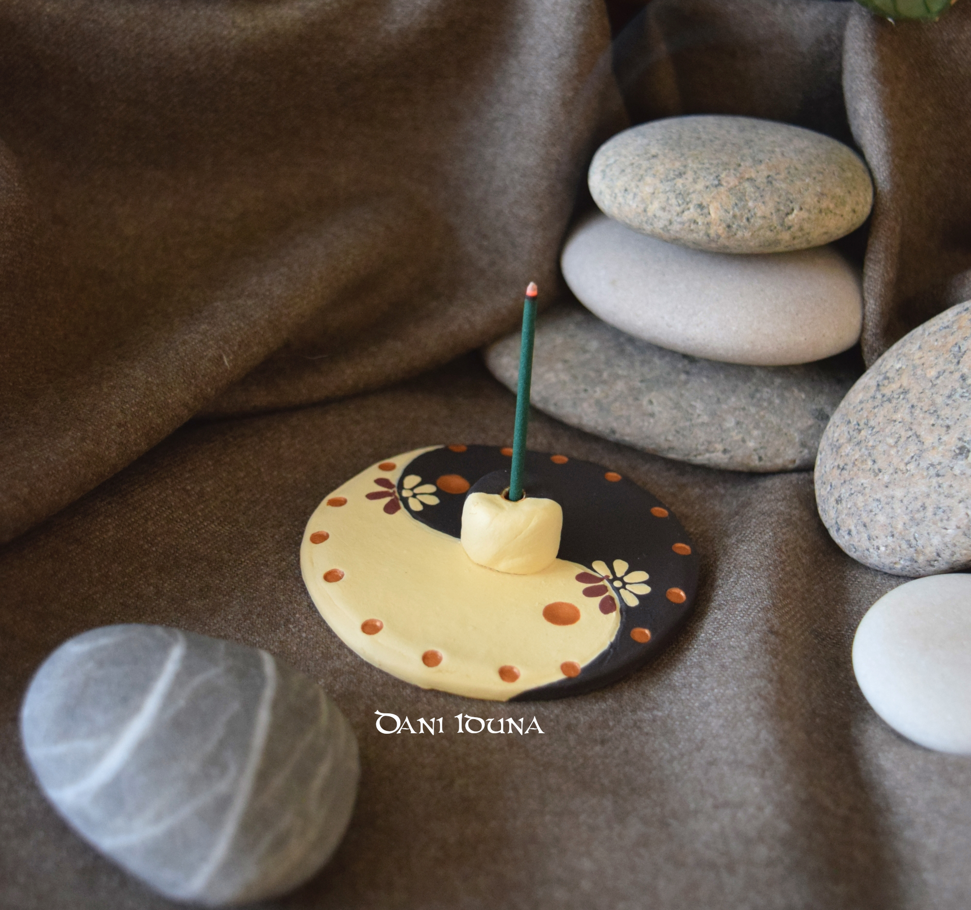 Yin Yang Incense Stick Holder | Colorful Clay Incense Holder | Gift Set – Meditation, Yoga, Decor, photo 4