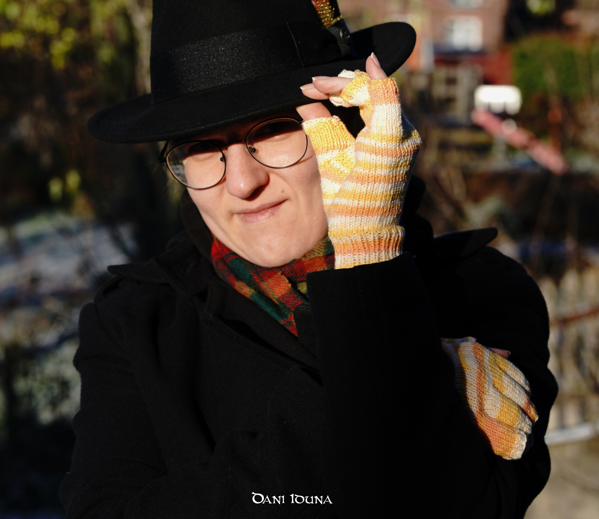 Arm Warmers Knitted Yellow Orange, Half Finger Warmers Wool, Wrist Warmers Women's Handmade, Yellow Hand Warmers Unique, photo 5