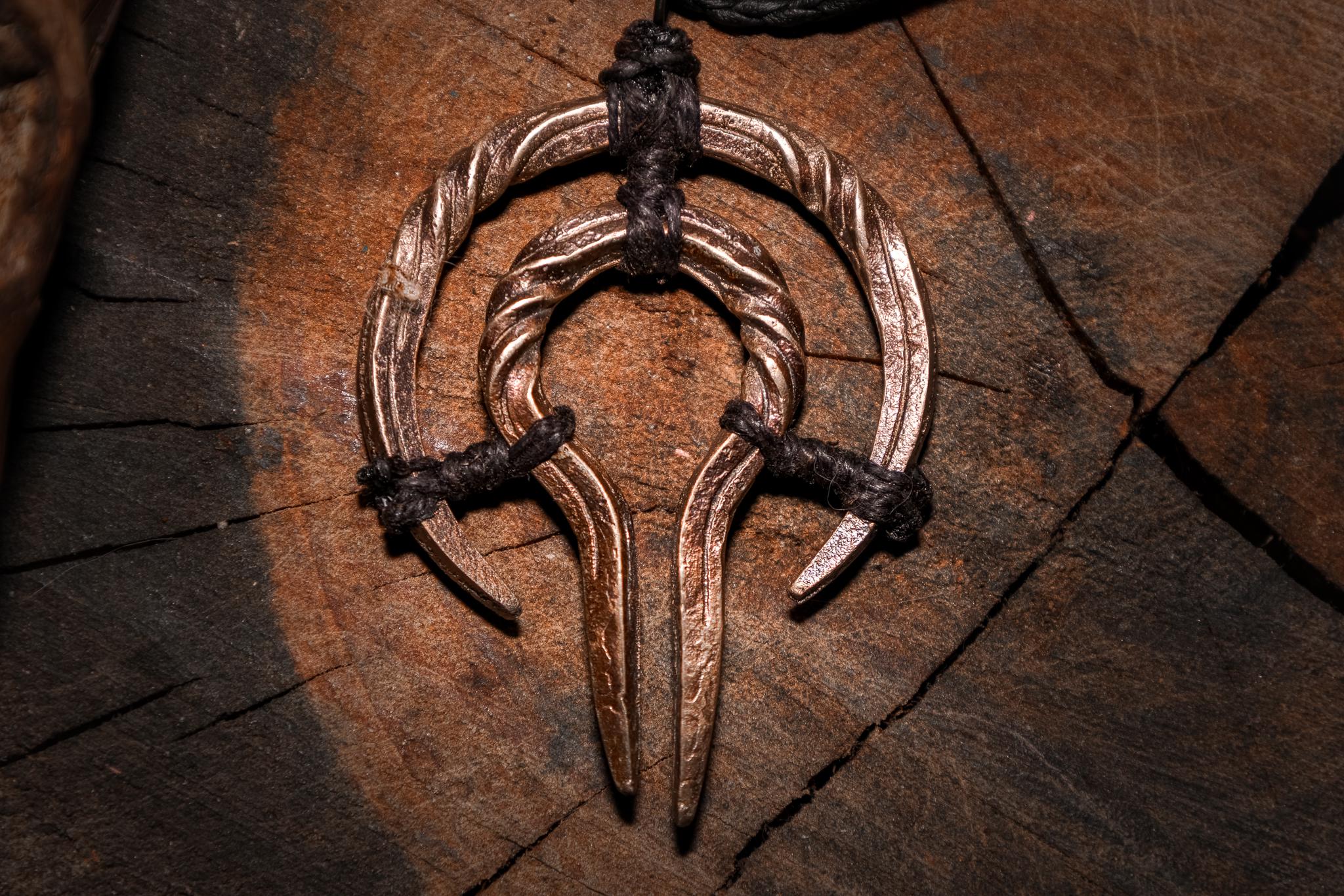 Bronze Witch Talisman “December”, Hand-forged, cast bronze artifact