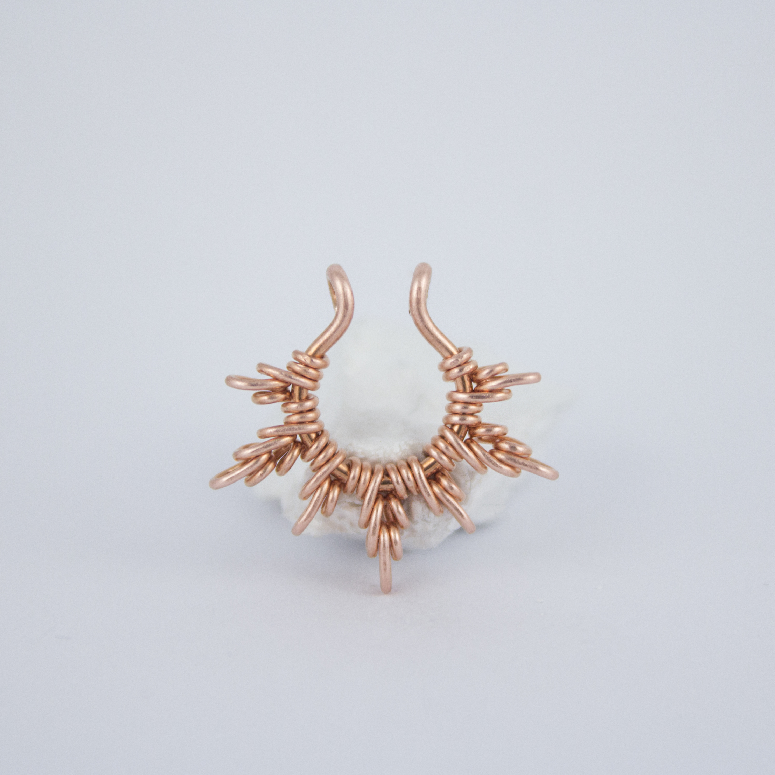 Flare septum ring-Handmade nose ring-Faux septum piercing
