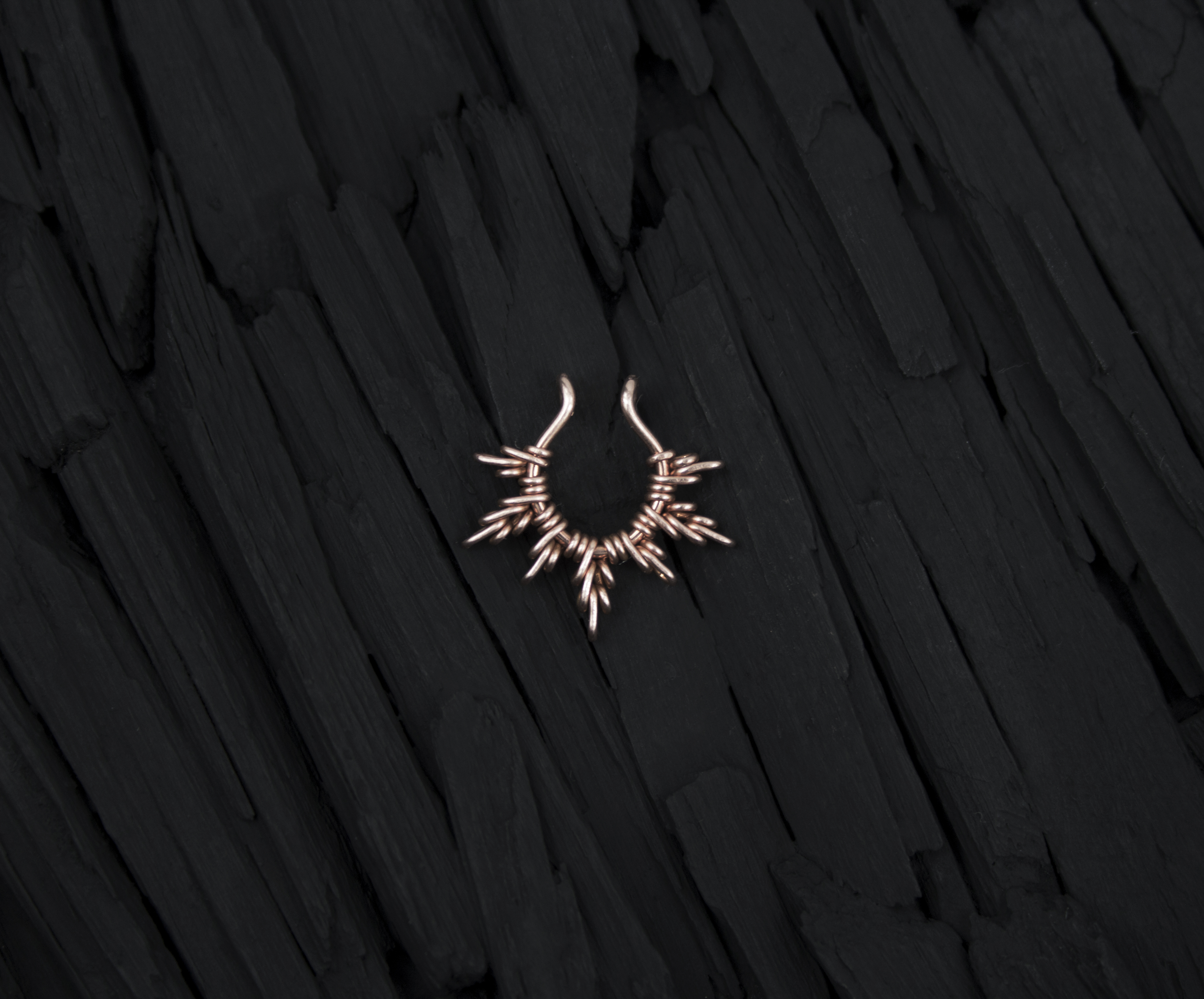 Flare septum ring-Handmade nose ring-Faux septum piercing, photo 3