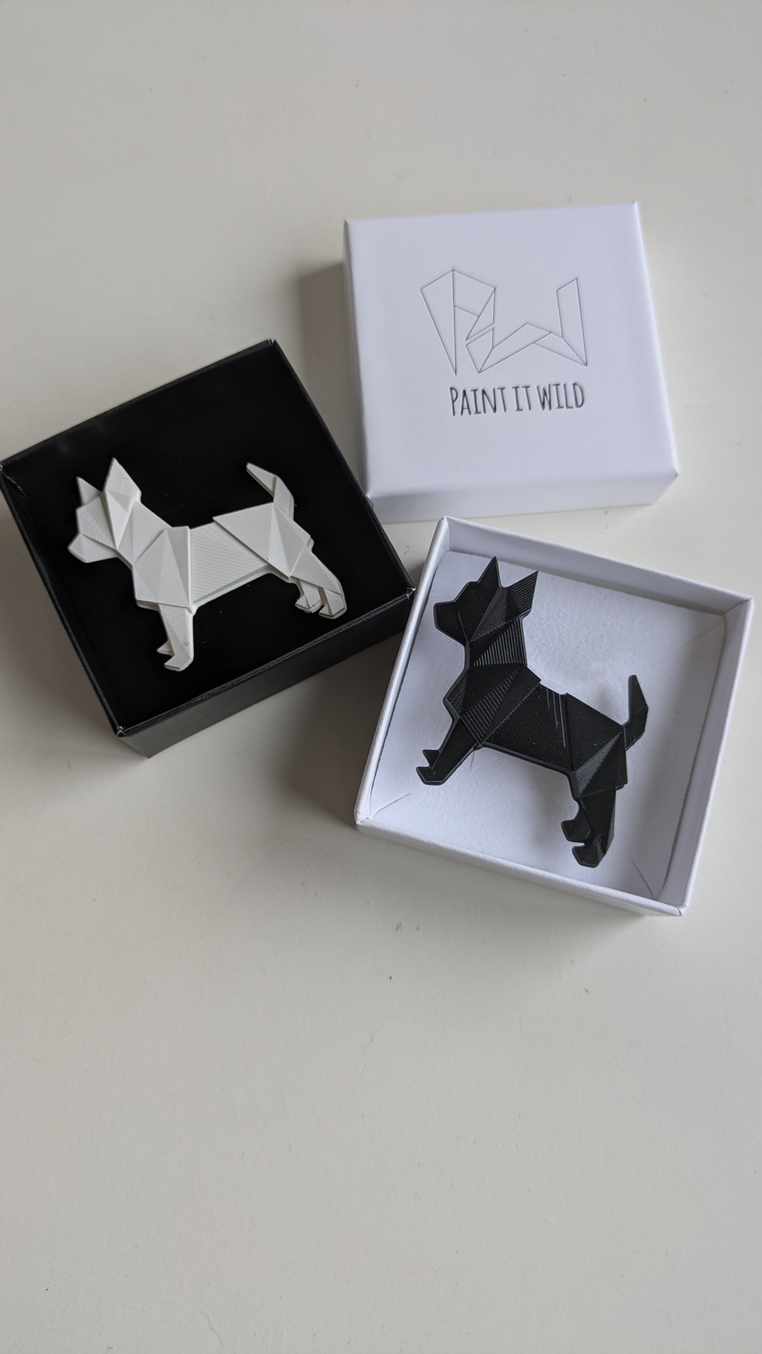 Origami Chihuahua Brooch: Geometric Pinscher Wedding Lapel Pin