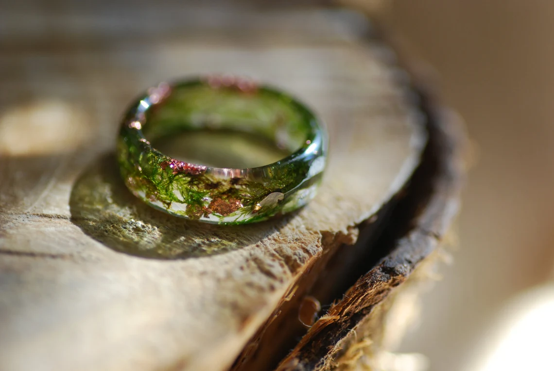 Fairy Forest Moss Ring With Copper, photo 4