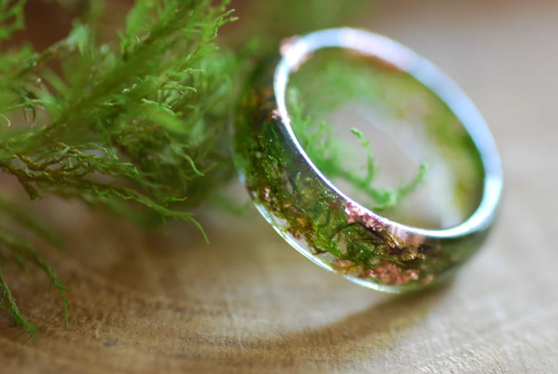 Fairy Forest Moss Ring With Copper, photo 5
