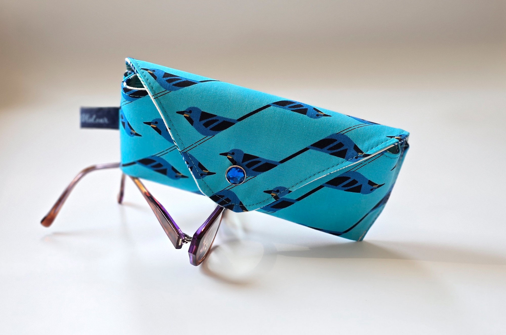 Handmade Eyeglass Case - Charley Harper - Suitable for Sunglasses and Reading Glasses