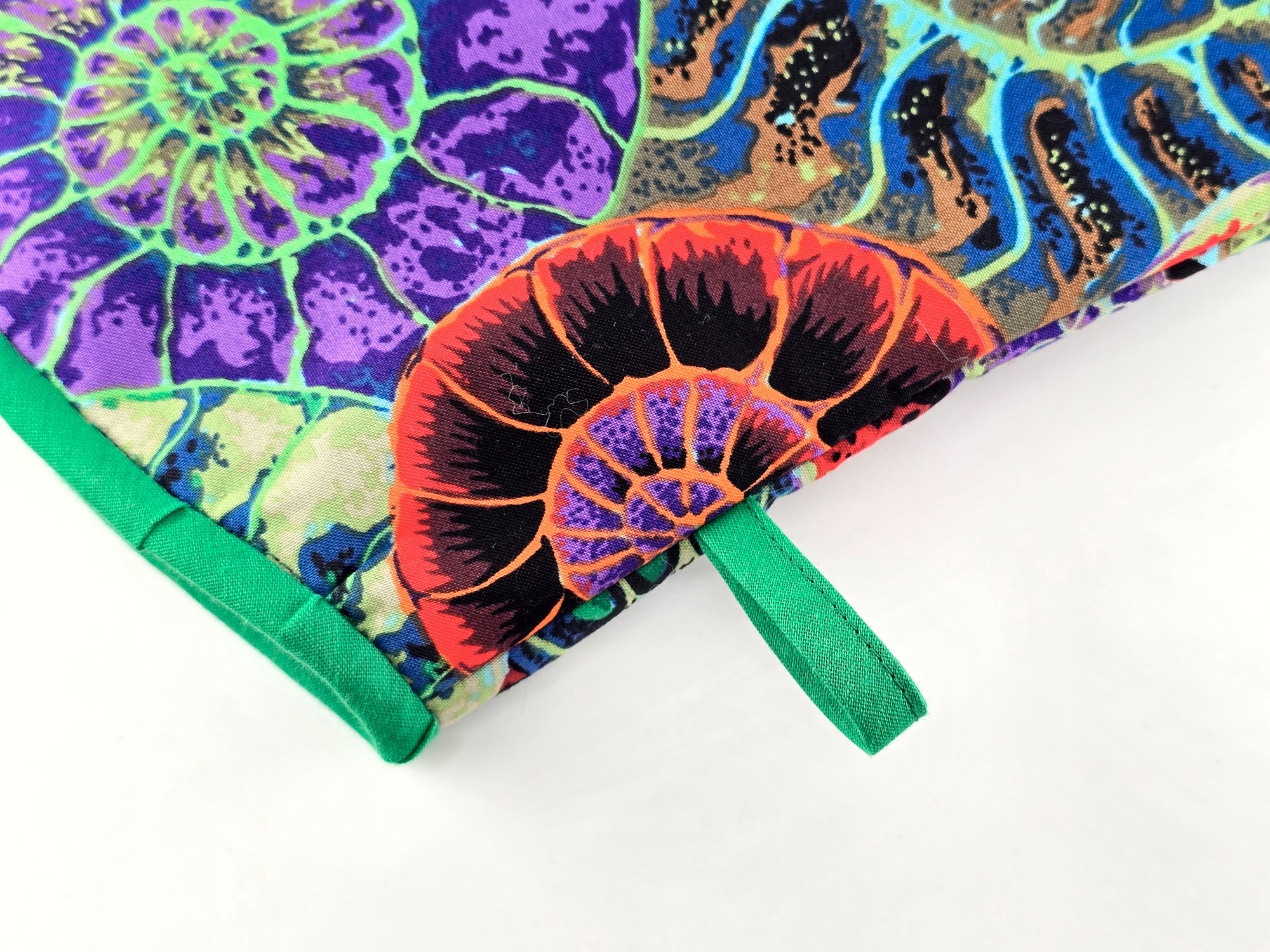 Pair of Handmade Kaffe Fassett Fabric Oven Mitts | Durable & Highly Insulated Pot Holders | Colorful Kitchen Gloves, photo 4