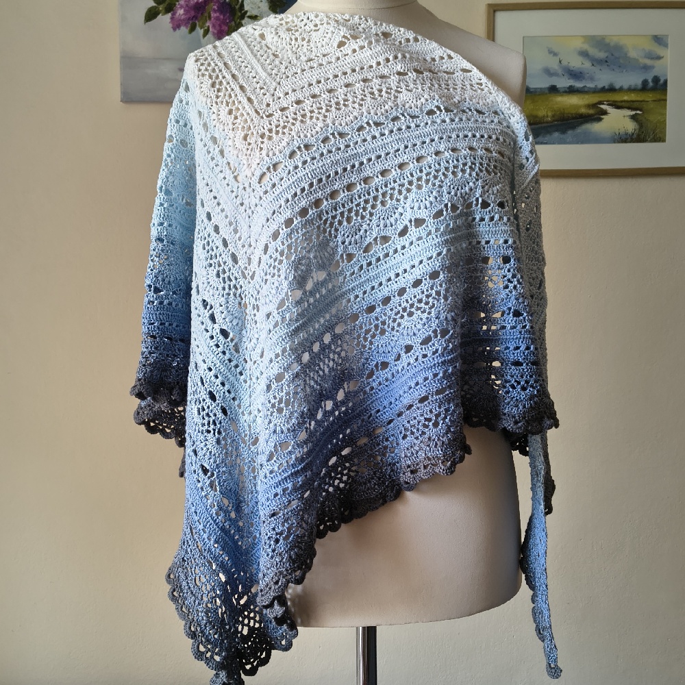 Seascape – soft, cotton scarf, photo 2