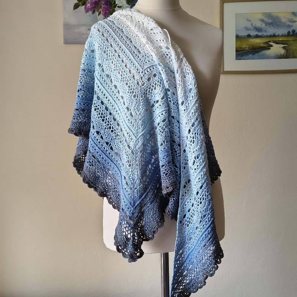 Seascape – soft, cotton scarf, photo 4