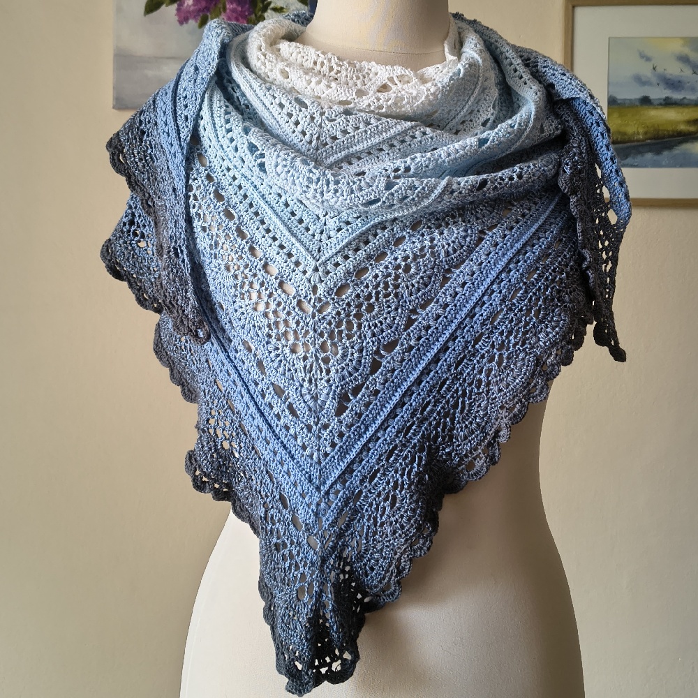 Seascape – soft, cotton scarf, photo 3