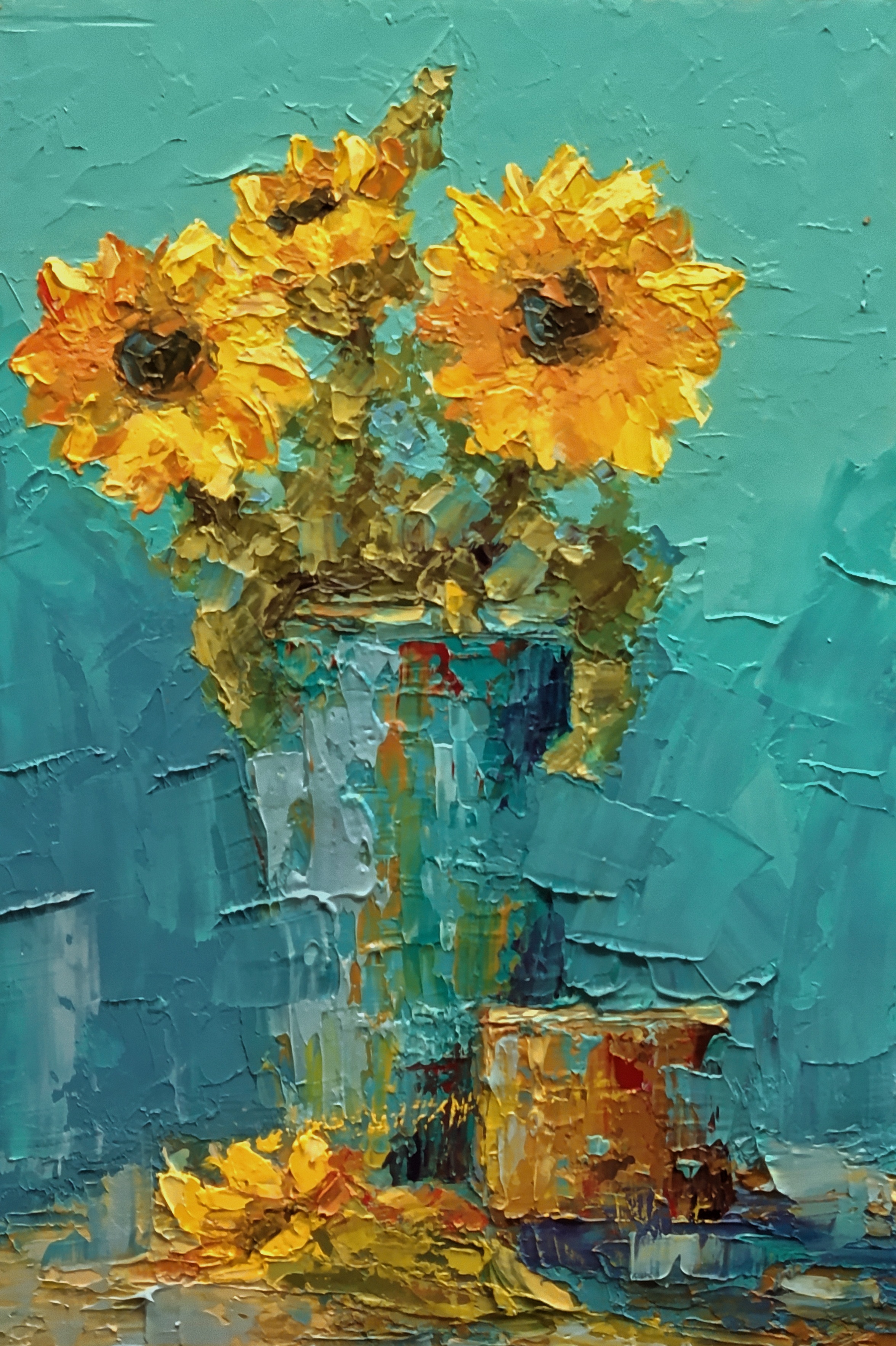 Still life with sunflowers