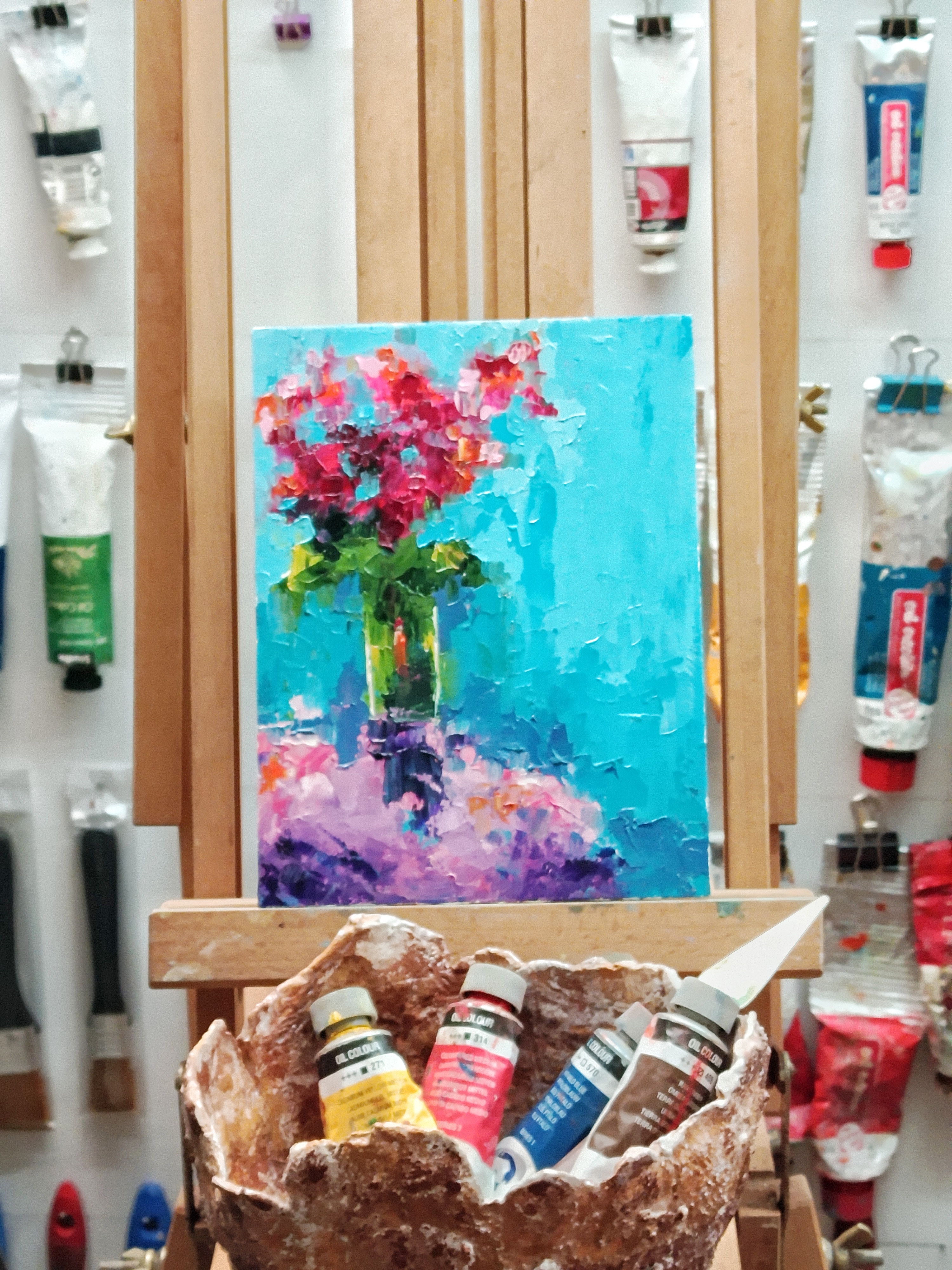 Small abstract still life painting, photo 2