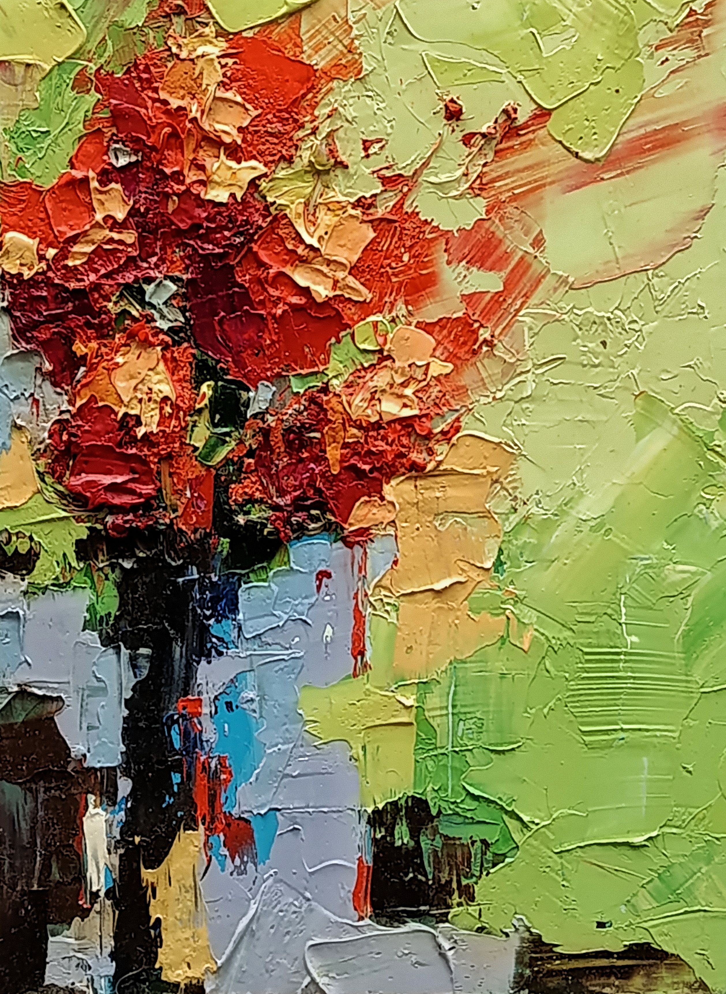 Modern still life art. Original oil painting