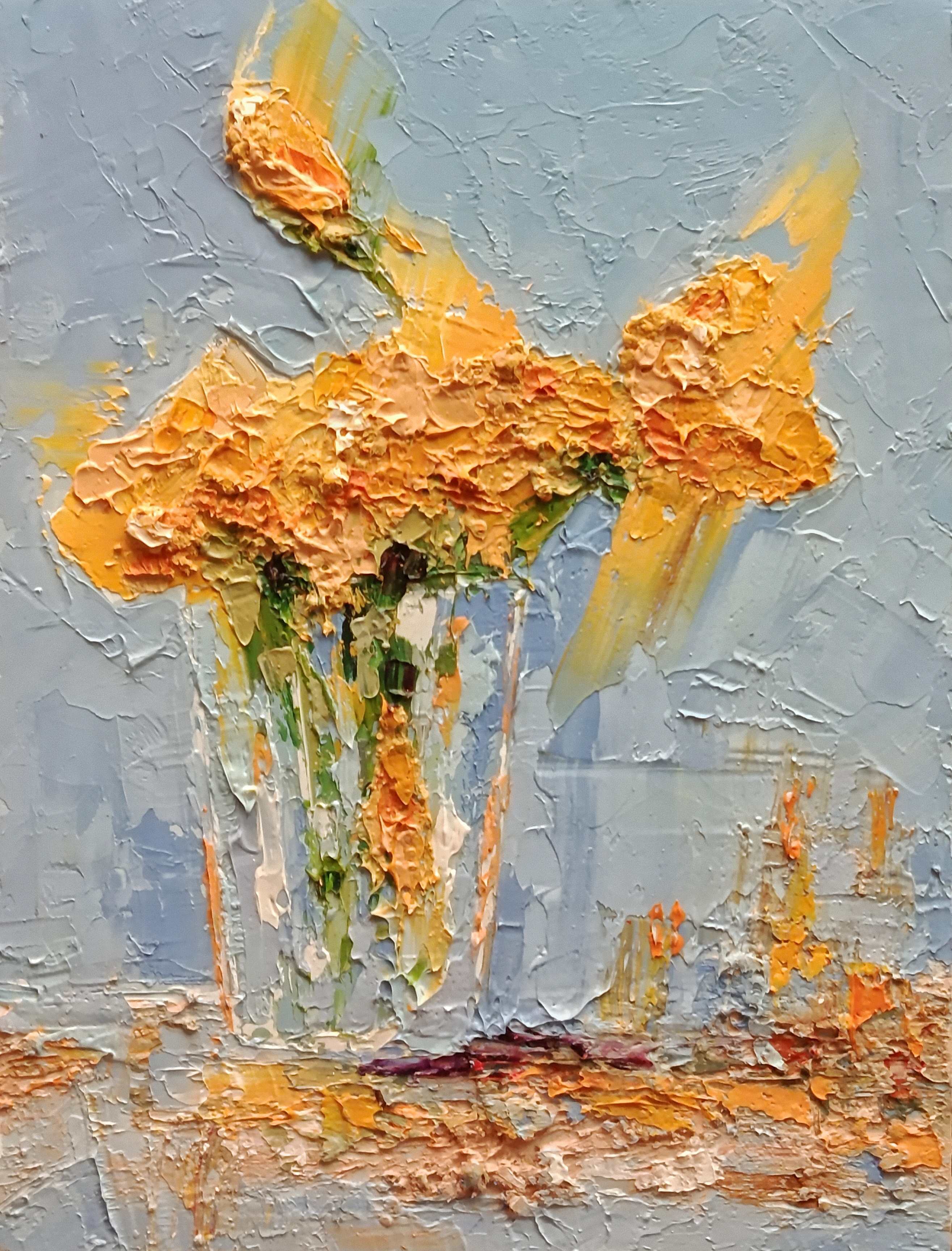 Abstract still life painting. Original oil artwork