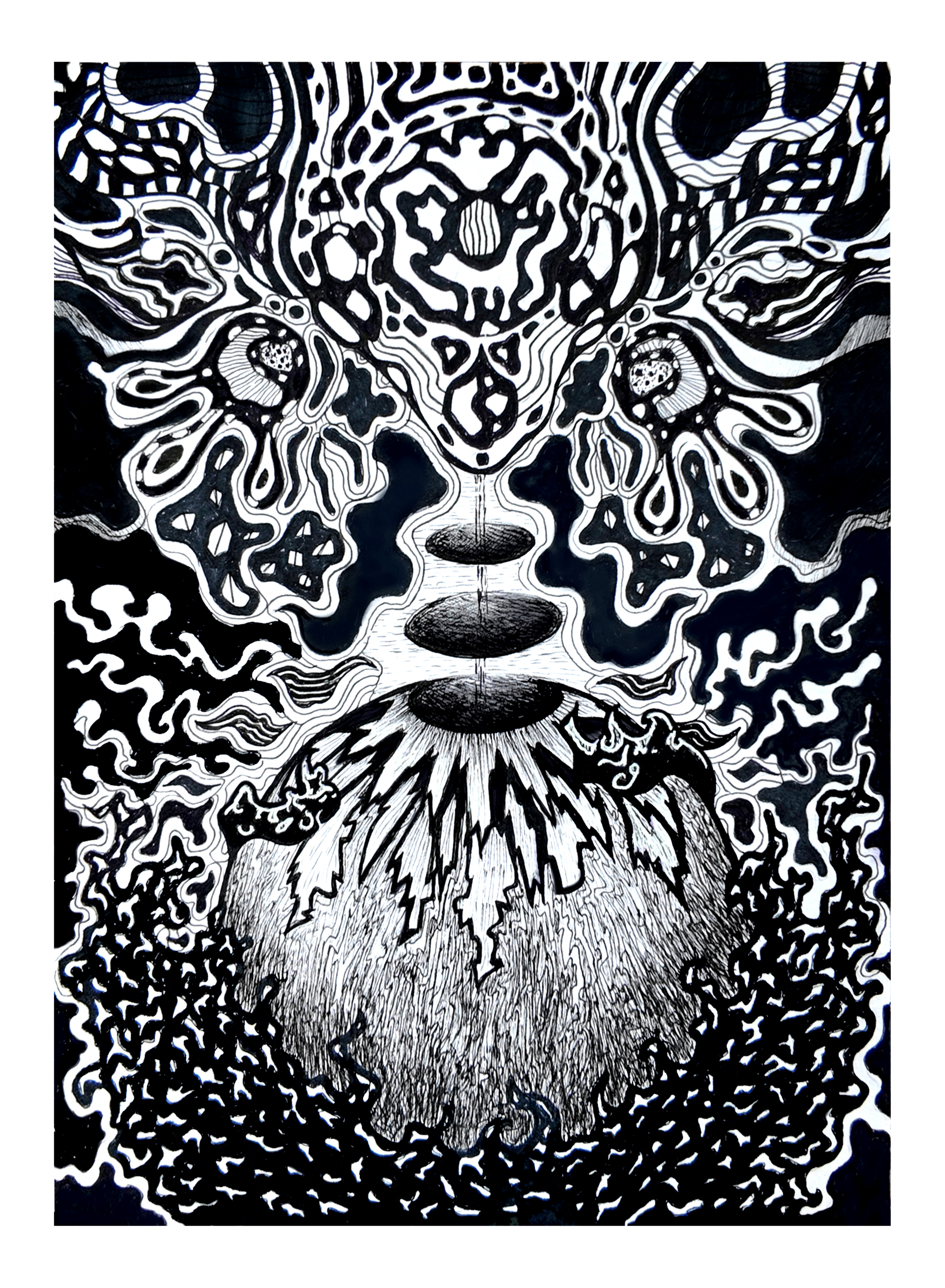 Original Hand-drawn Cosmic Graphic Artwork, photo 3