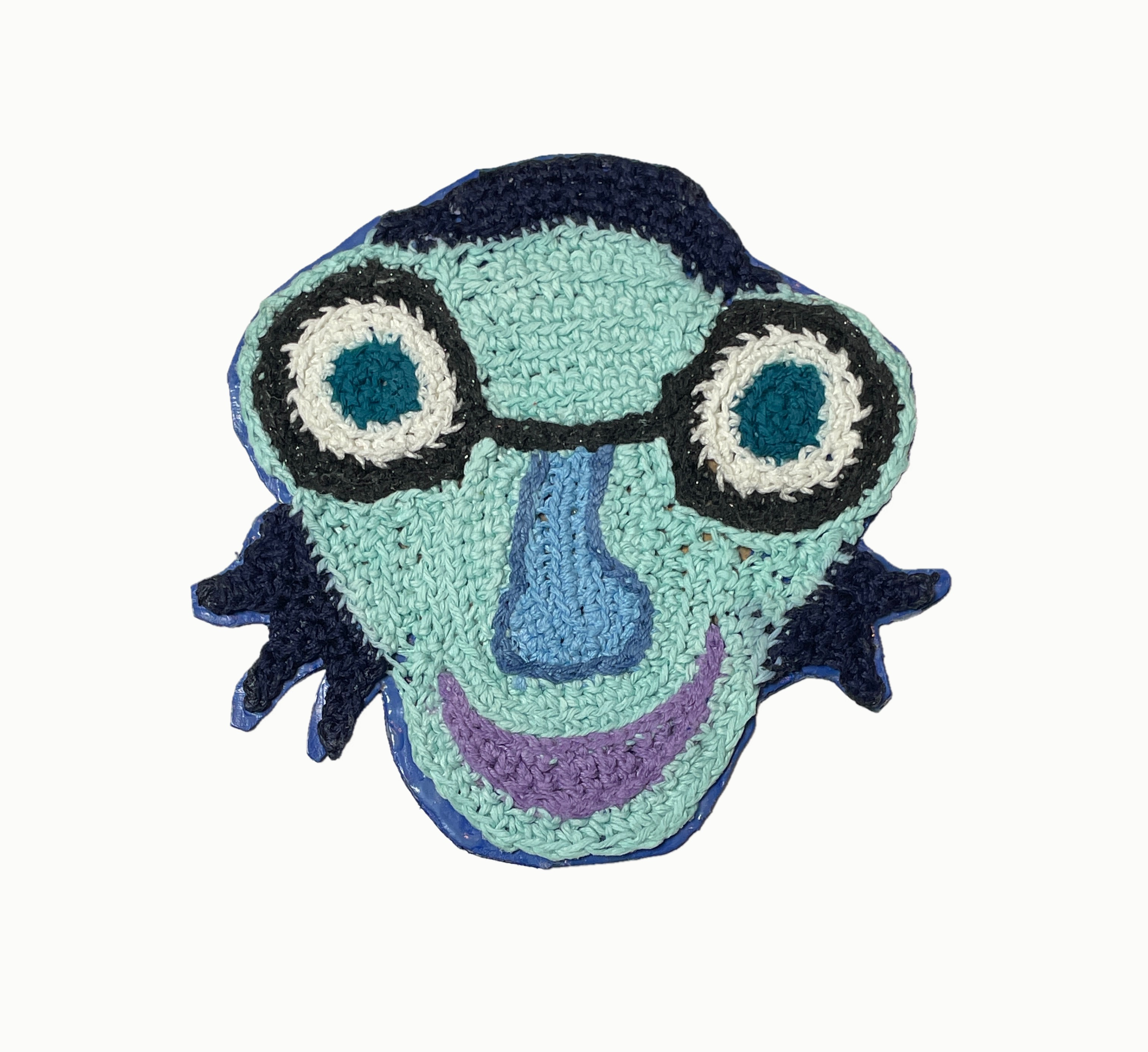 "Hello nighttime". Freeform crochet wall plaque, wall art, 5 pieces, photo 5