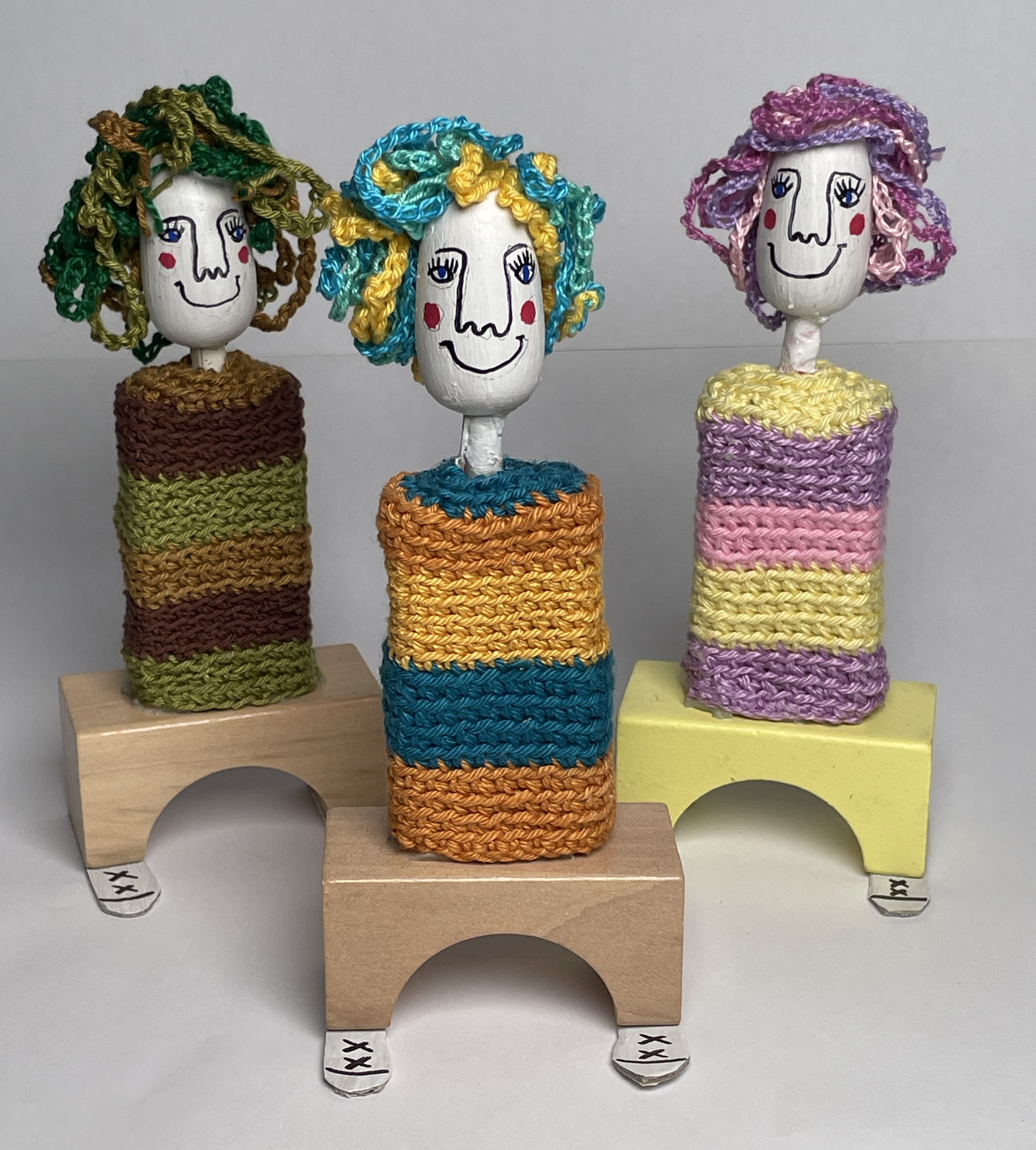 Remake figurines, Helga, Hilfrid and Halva