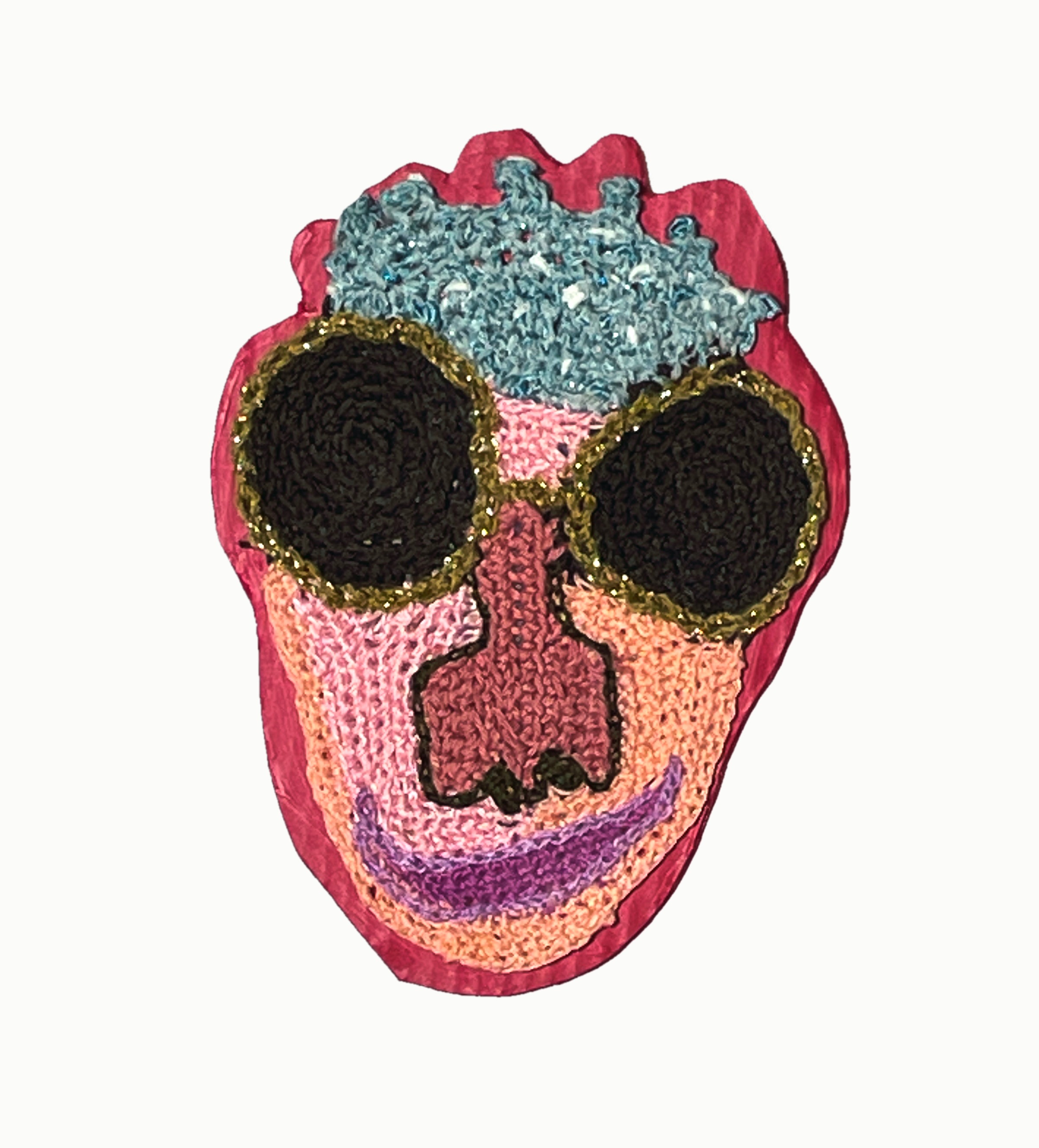 "Hello sunshine 5"  Crochet wall art, wall plaque 