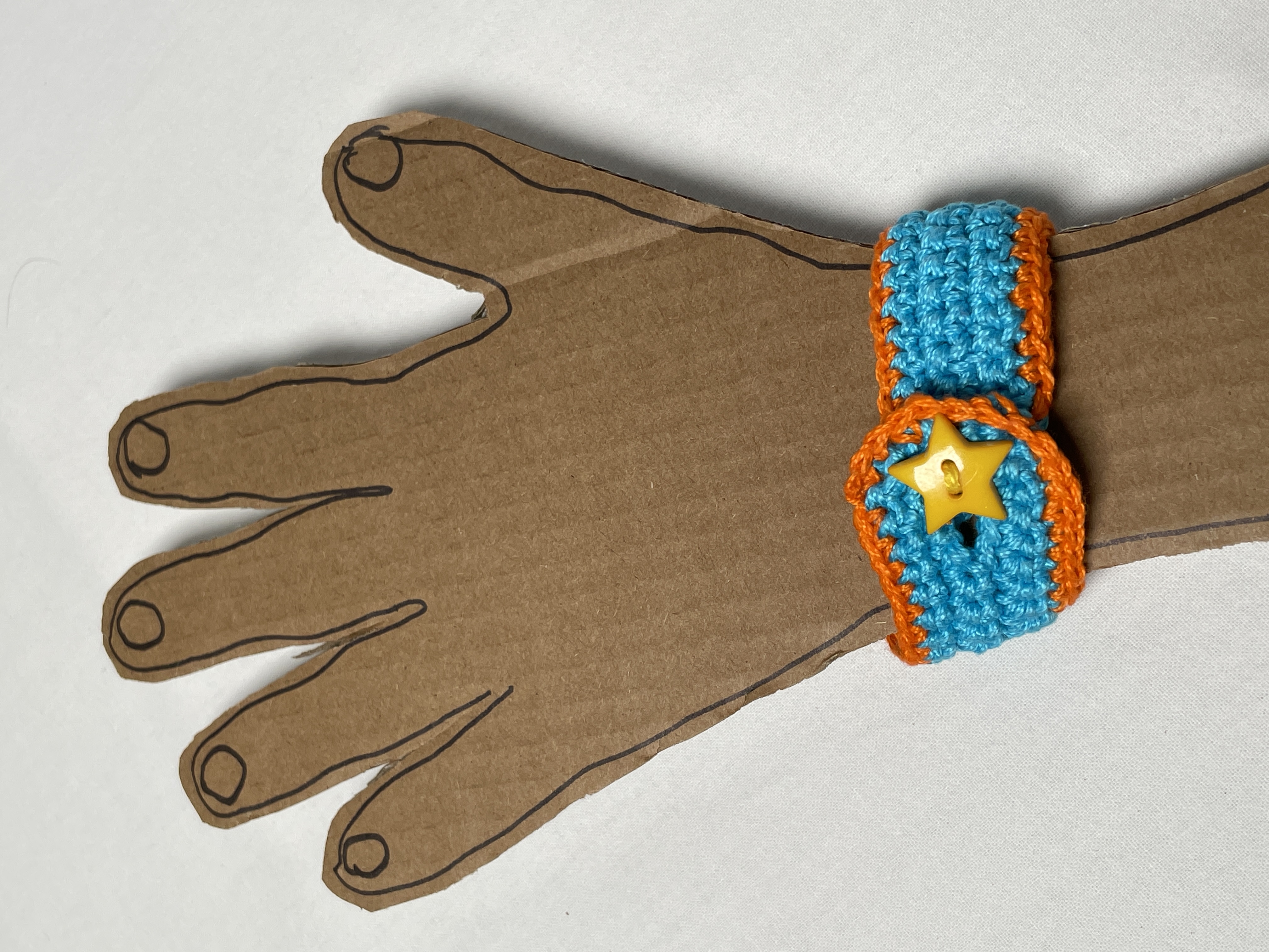 Crochet wristband, turquoise, photo 3