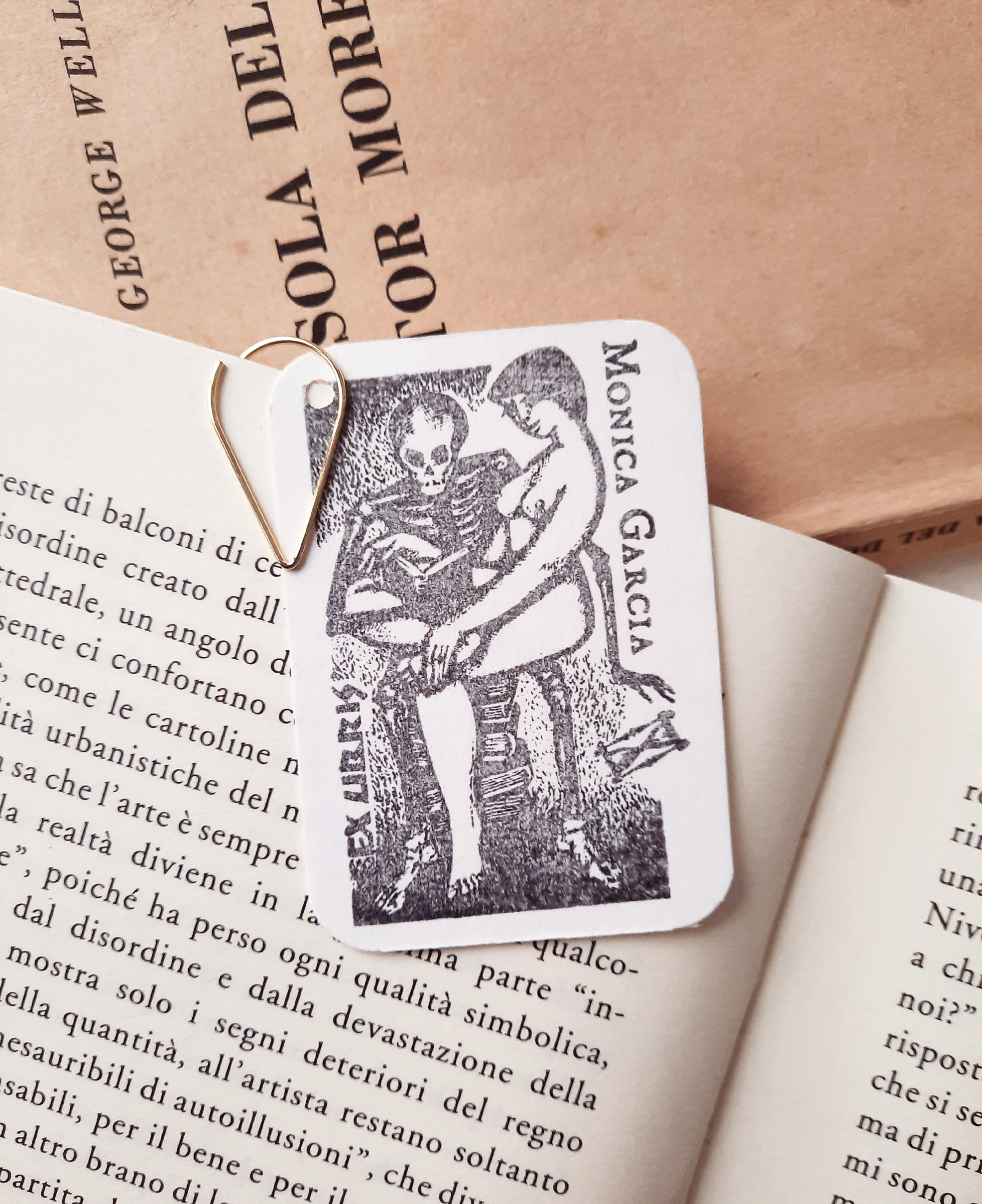 Personalized Book Stamp Memento Mori BookLover Gift for Man Ex Libris Bookplate Collectible Library Stamp Gothic Style, photo 5