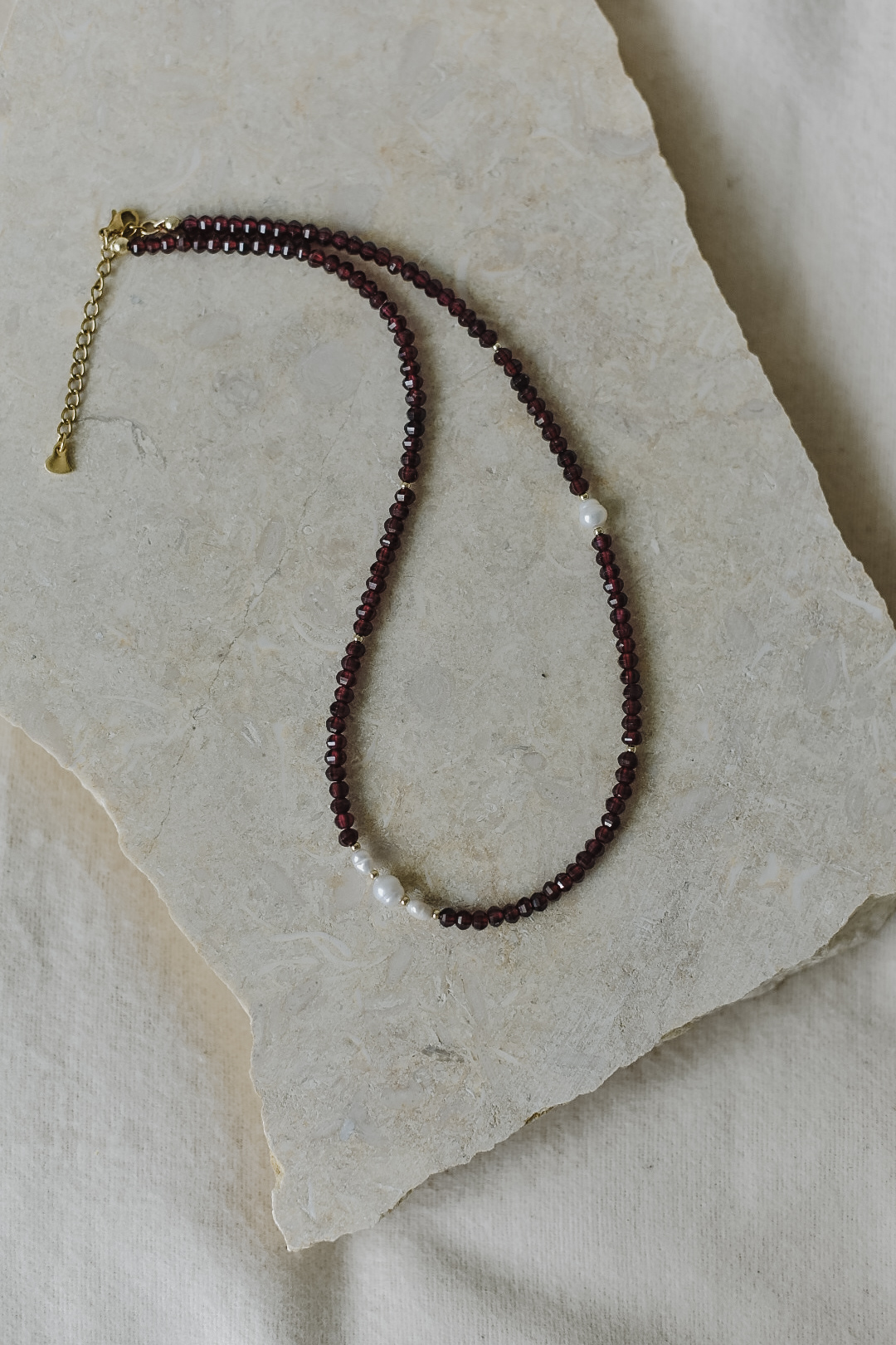Garnet and Natural Pearls necklace, photo 3