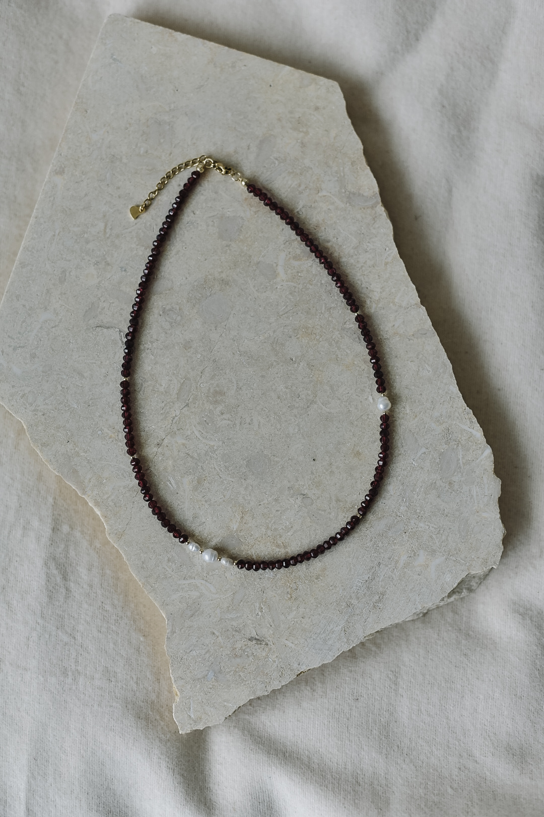 Garnet and Natural Pearls necklace, photo 2