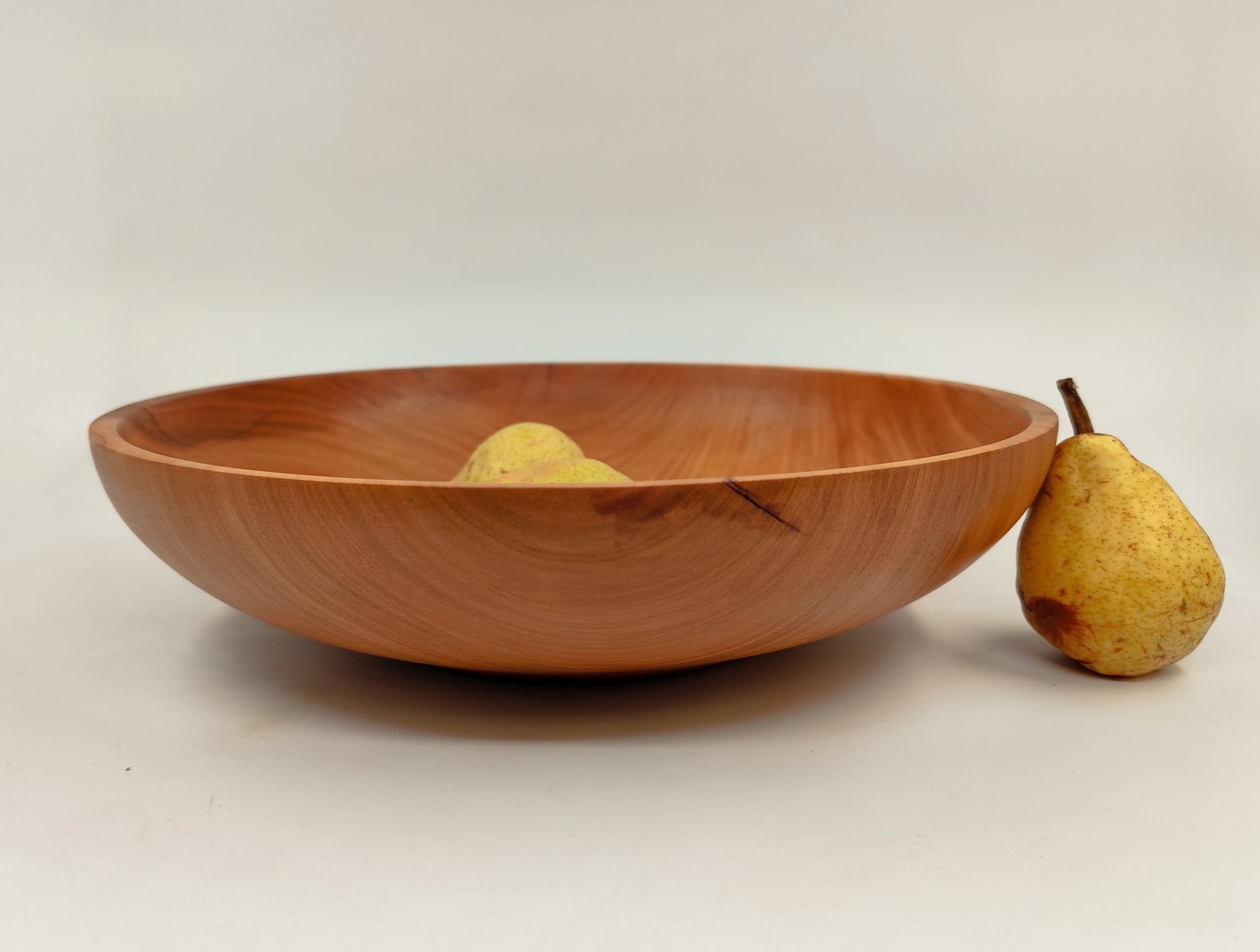 Wooden bowl, cherry wood, handturned, handmade, 320mm diameter, photo 5