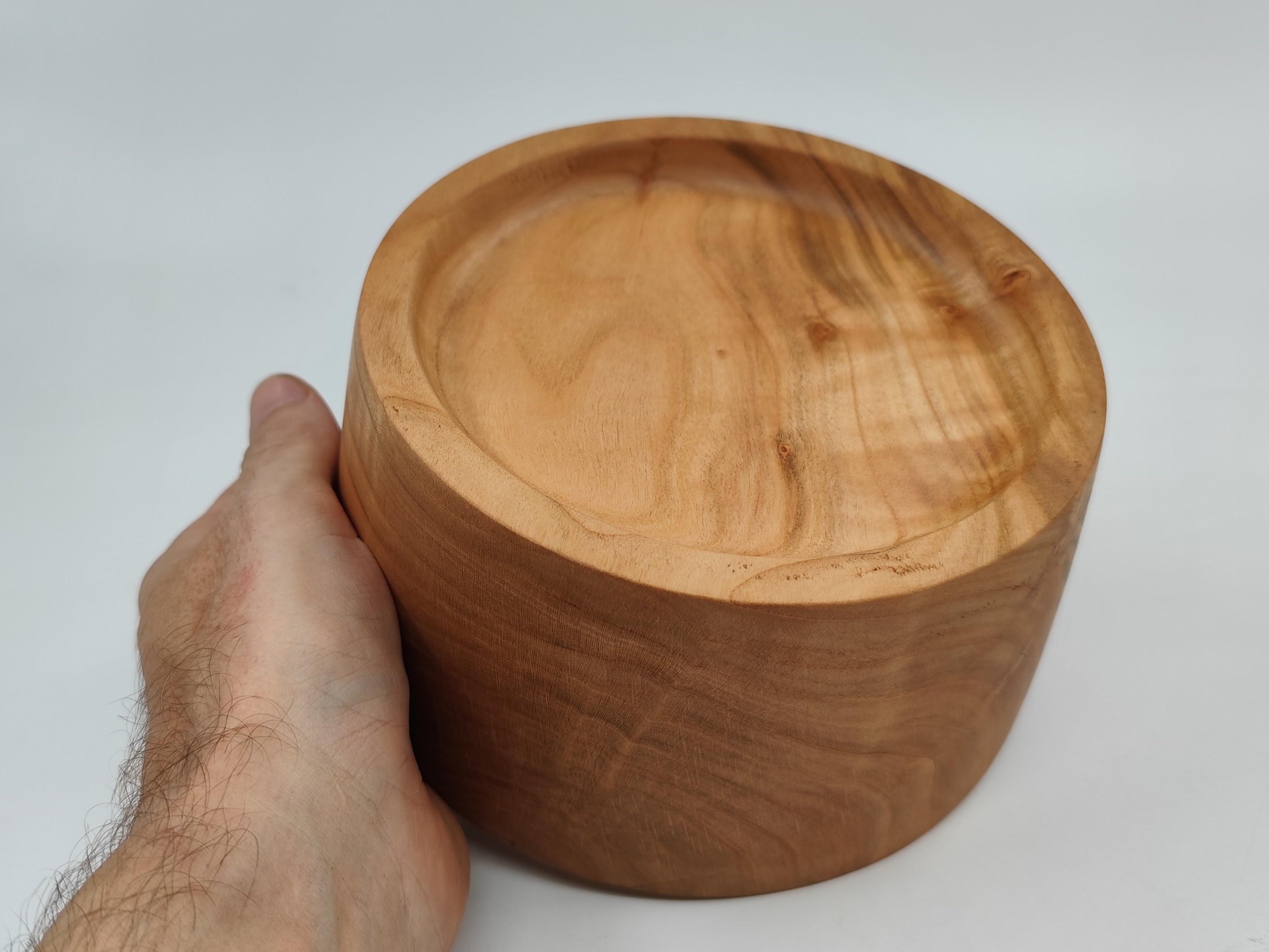 Wooden bowl, cherry wood, handturned, handmade, modern shape, photo 3