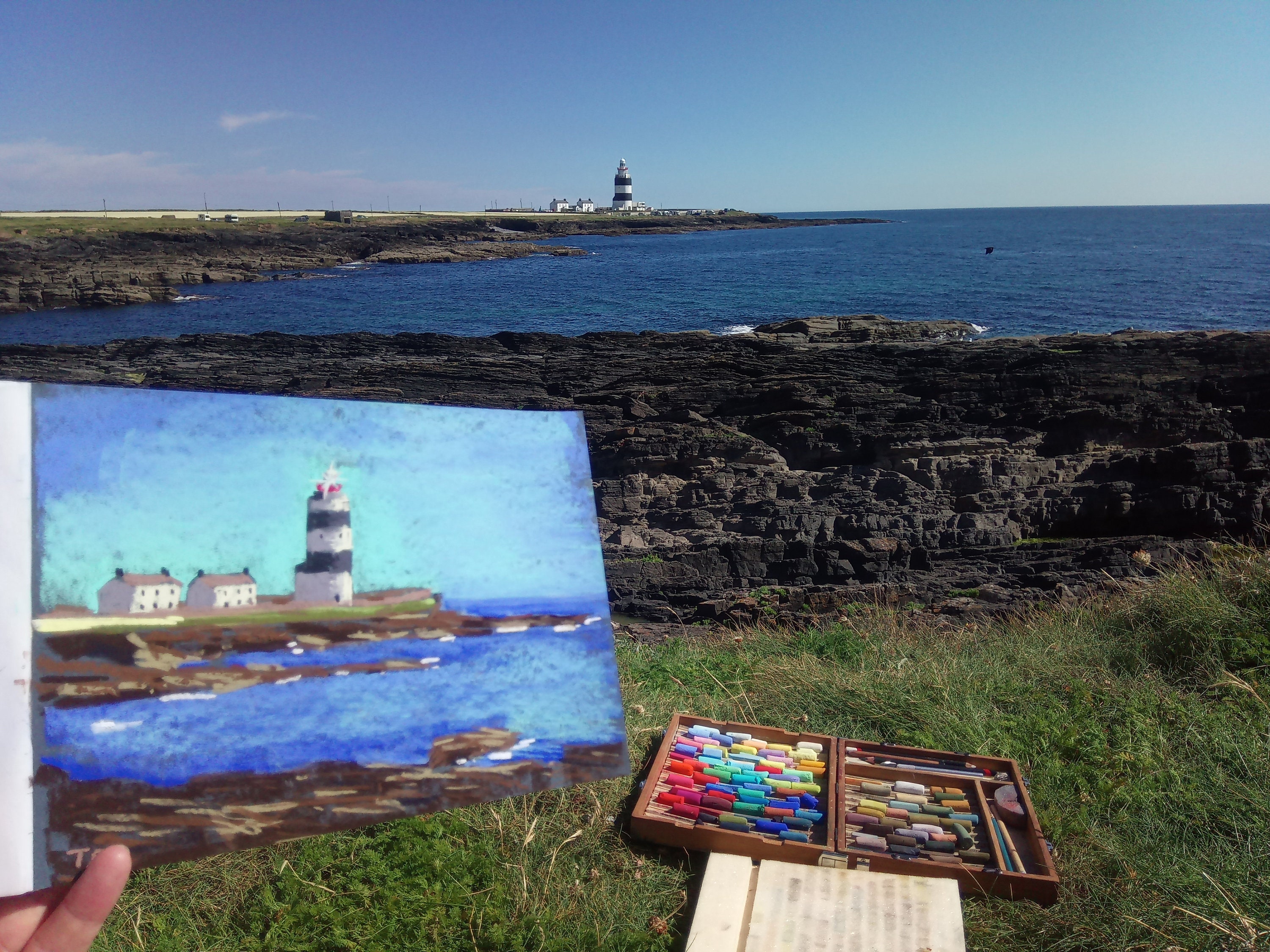 Hook Lighthouse - Original Pastel Painting 9x7' - Co. Wexford Hook Head, photo 4