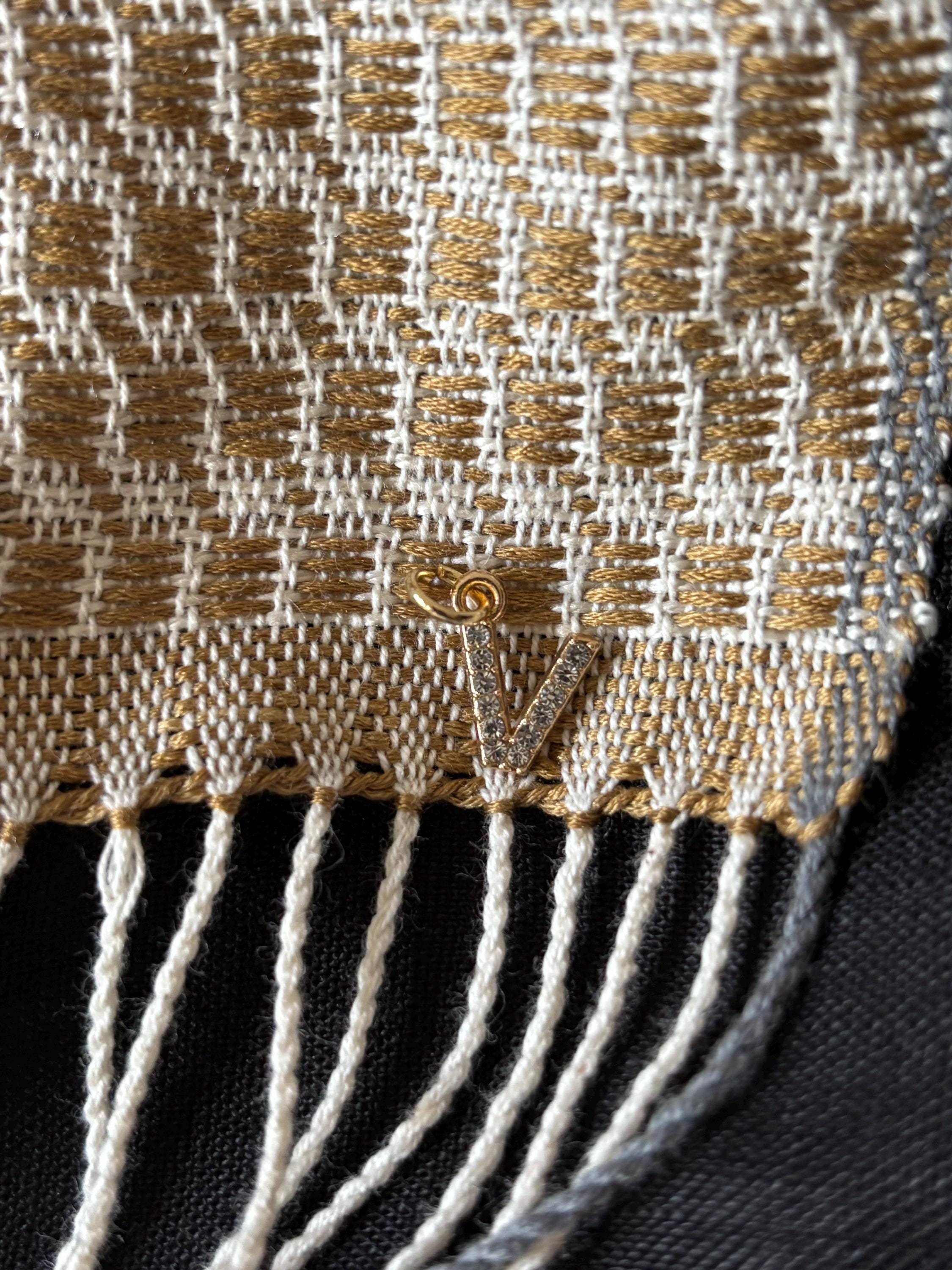 Hand-Dyed Gold Silk Scarf: Large Wrap, Festival Shawl, Monogram Customizable, photo 5