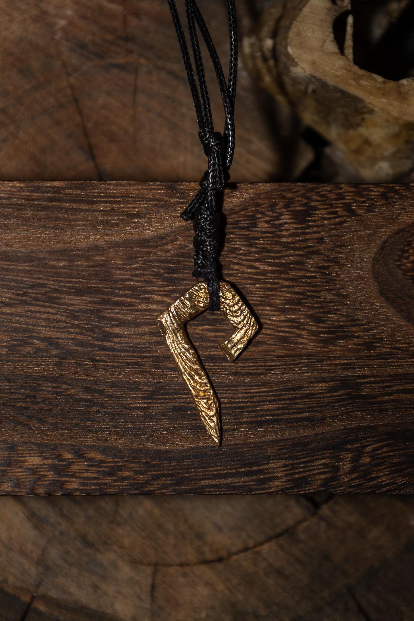 Focus - Handmade Bronze Pendant, Dark Fantasy Artifact, Talisman