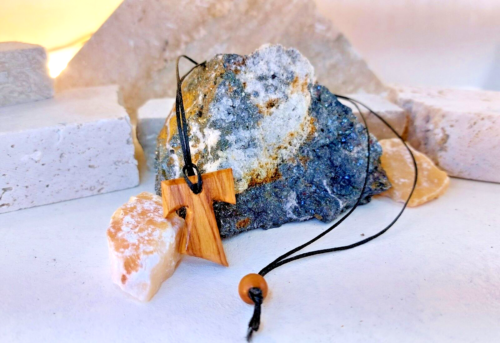 Tau St. Francis of Assisi Crosses olive wood Necklace Pendant Handmade product, photo 2