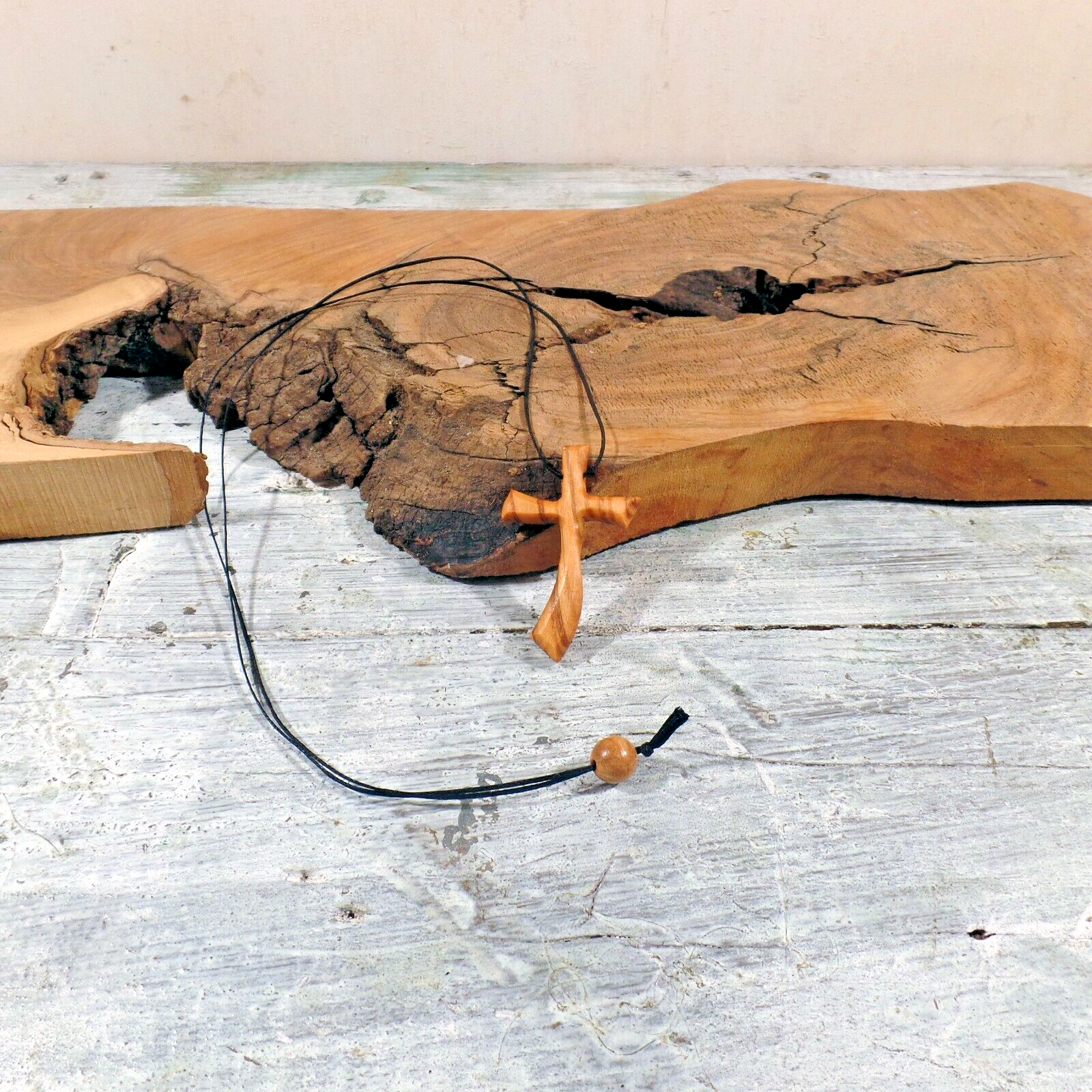 Crosses crucifix made of olive wood Necklace Pendant Handmade product, photo 2