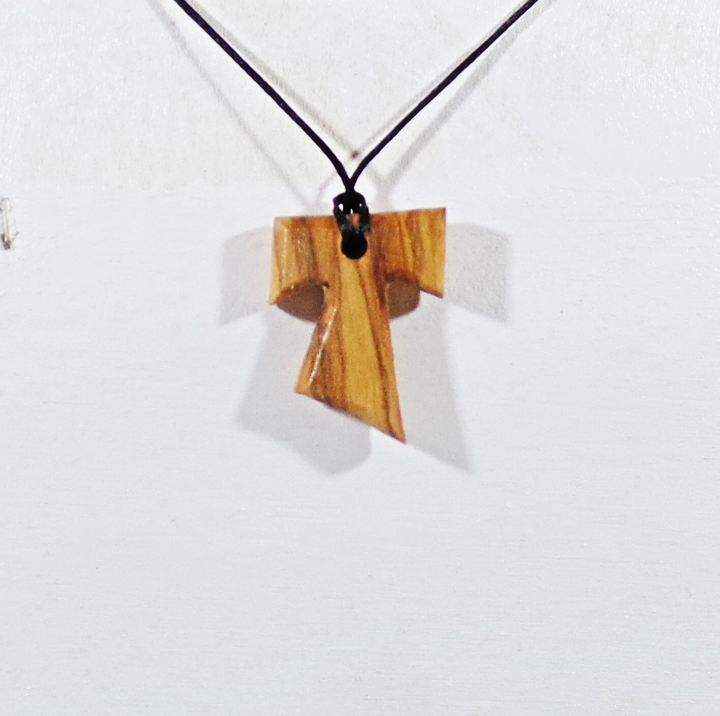 Tau St. Francis of Assisi Crosses olive wood Necklace Pendant Handmade product
