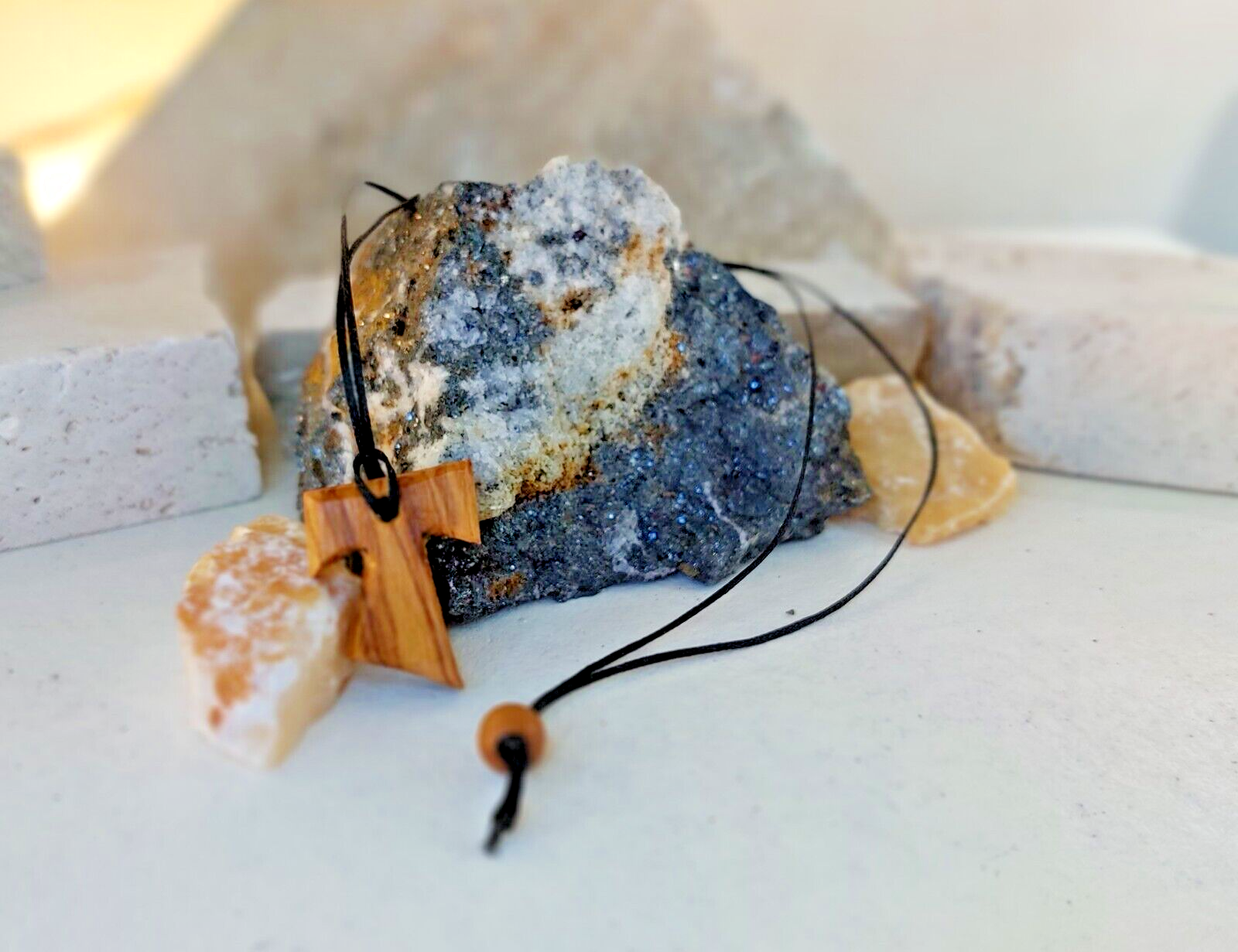 Tau St. Francis of Assisi Crosses olive wood Necklace Pendant Handmade product, photo 3