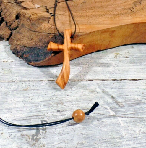 Crosses crucifix made of olive wood Necklace Pendant Handmade product