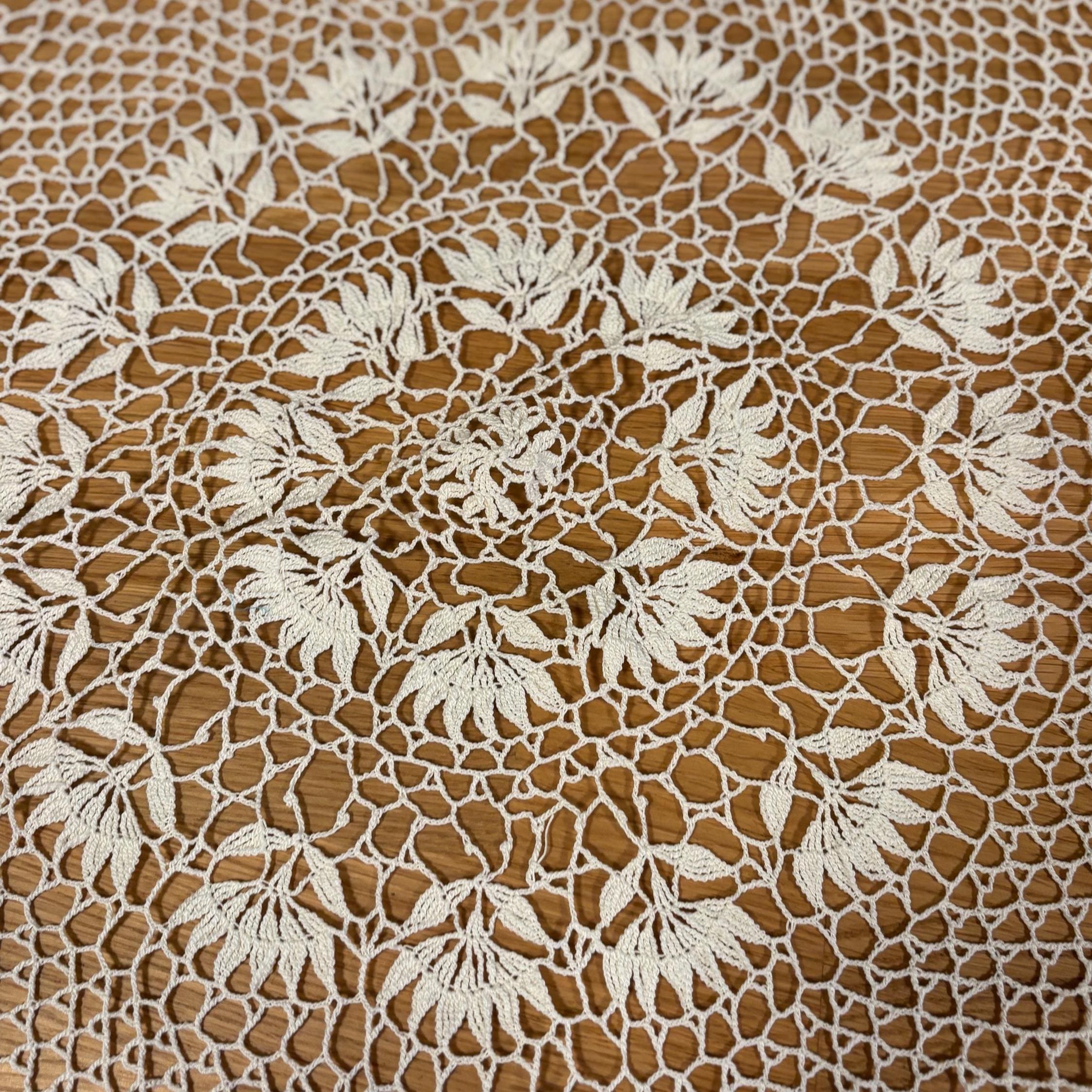 Handmade Crochet Lace Floral Table Centerpiece, Farmhouse Doily (60x60 cm), photo 5