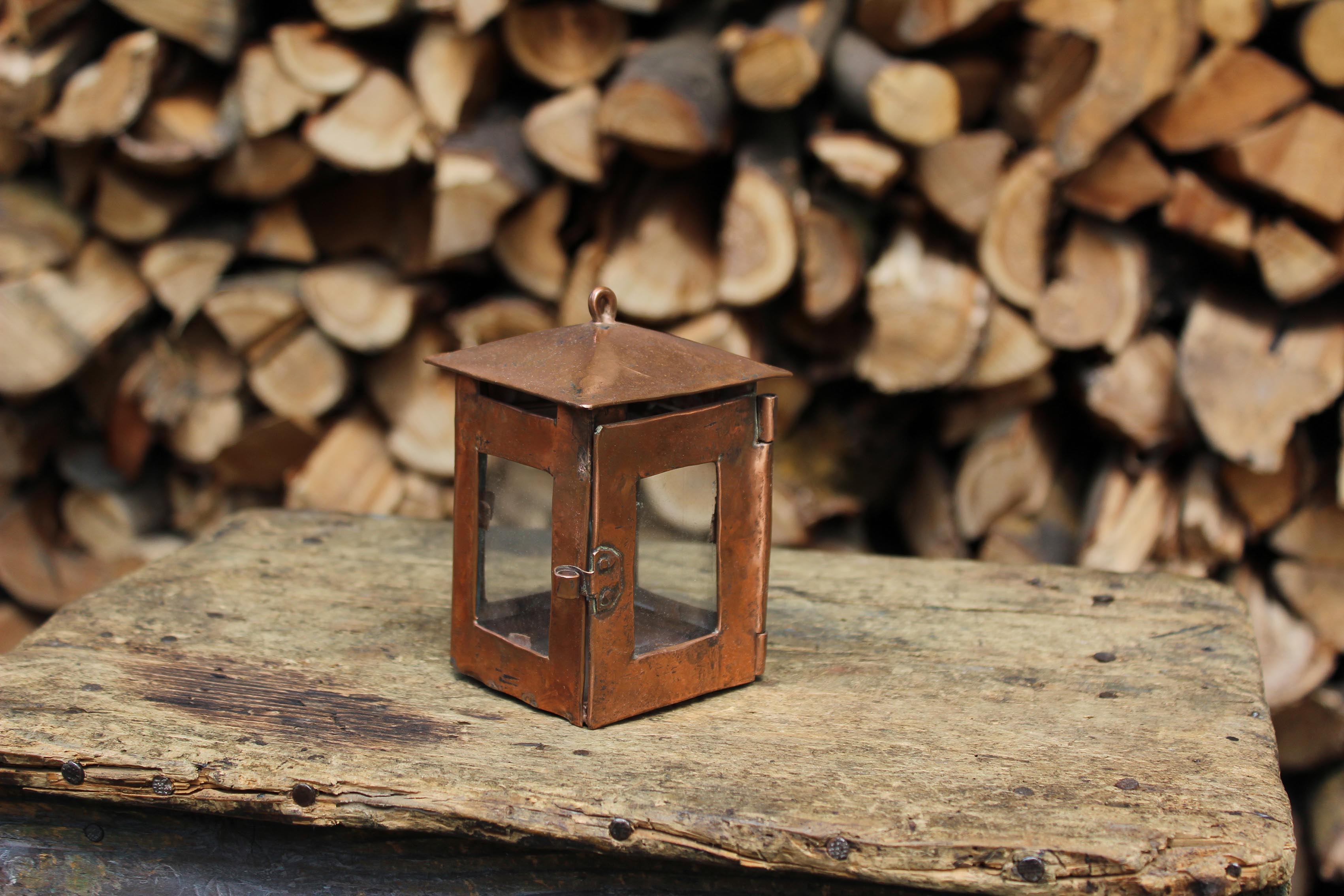 Handmade Copper Lantern Wall Lamp – Romantic Ambient Light for Indoor or Outdoor Lighting, photo 6