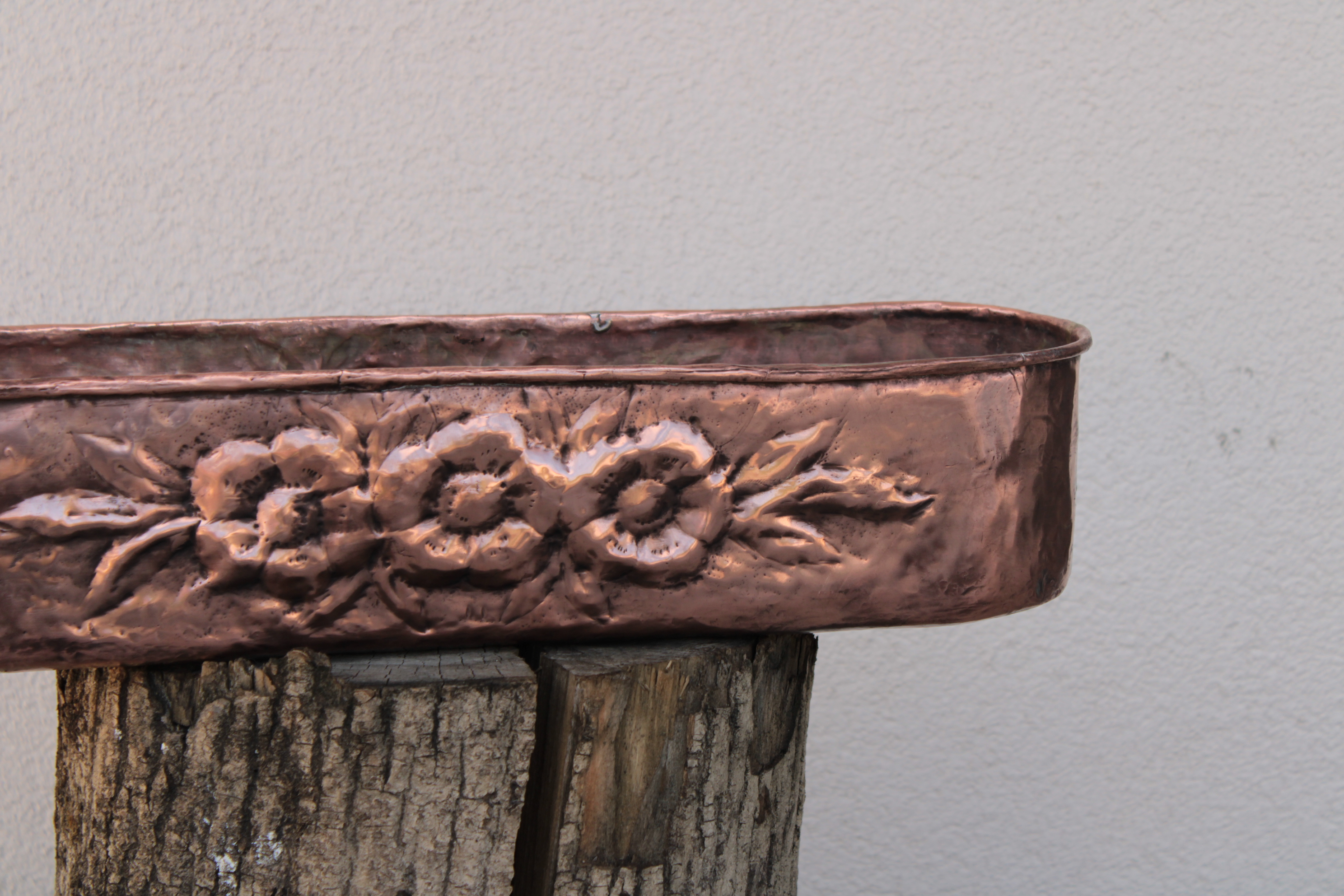Handmade Oval Copper Planter: Indoor and Outdoor Plant Pot Holder for Flowers and Plants, photo 5